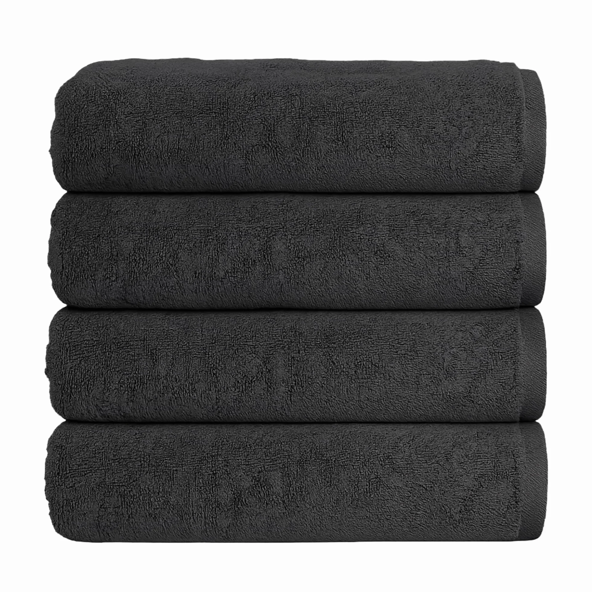 Soleil Fine Goods Juego de toallas de baño de 4 piezas, 800 g/m² de grosor y sin bordes, 27 x 54 pulgadas, toallas de baño 100 % algodón, altamente absorbentes, sensación de lujo pesada de alta