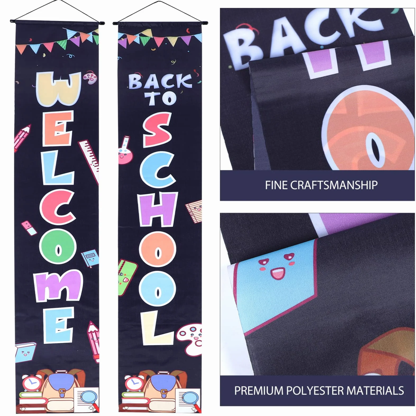PRETYZOOM 5 Pares útiles escolares para profesores de secundaria cartel del primer día de clases banners de temporada de regreso a la escuela back to school decoração casa coplas de fondo