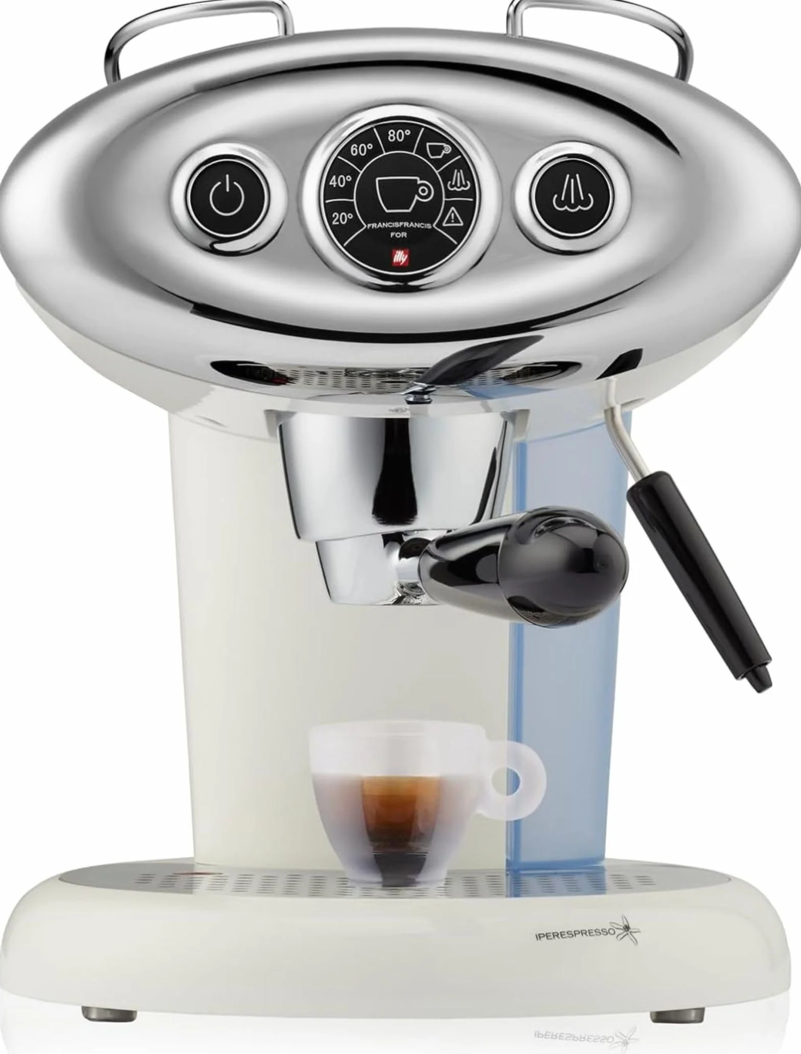 illy, Máquina de Café Iperespresso X7.1, Color Blanco | Café Espresso, Vaporizador para Cappuccino, Apagado y Descalcificación Automática, Compatible con Cápsulas Iperespresso
