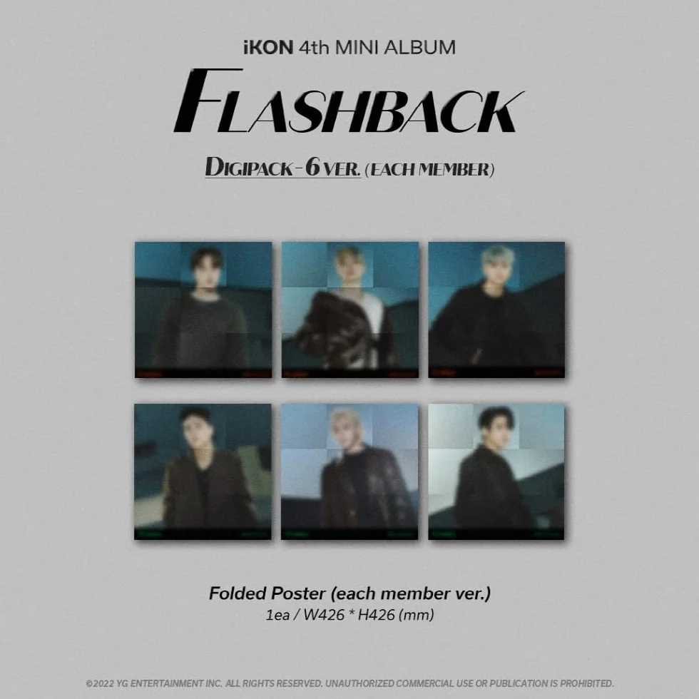 iKON - 4º Mini Álbum Flashback Digipack ver. CD+Extra Photocards Set (6 versiones)