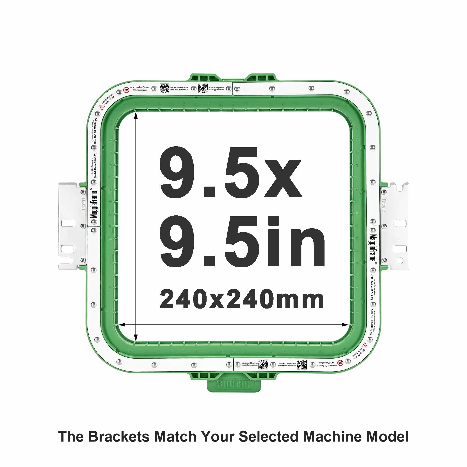 Brewland Bastidor magnético 240x240mm para Happy Japan HCD3E-1501-40 | Compatible con Happy Japan HCD3-1501-40, HCA-1201-40TTC, HCA-1501-40, HCD-1501-40, HCD2-1501-40, HCD2-X1501-40; 9.5x9.5inch