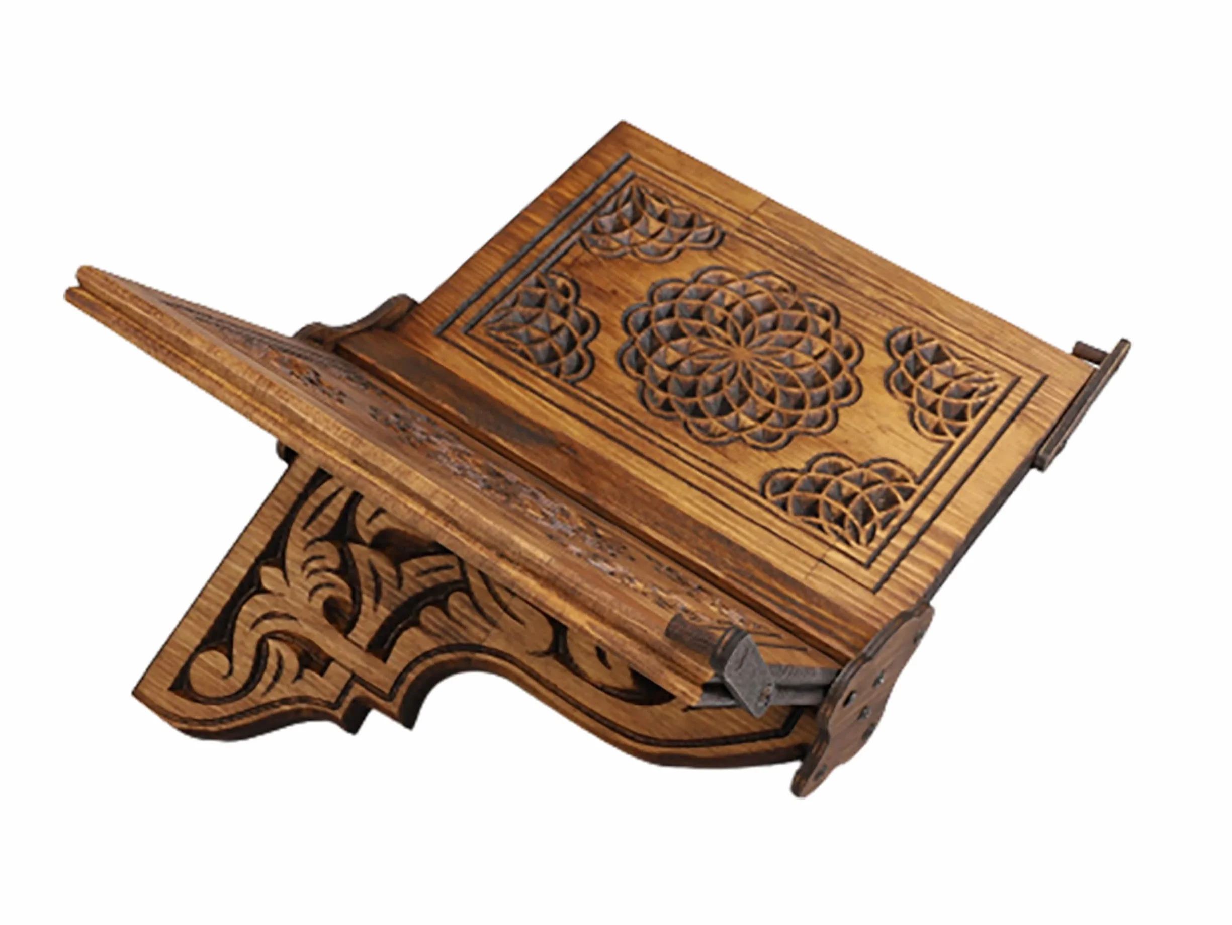 Soporte para libros de oración, regalo de Ramadán, Rihal Rehal, regalo tallado de madera (V Rihal)