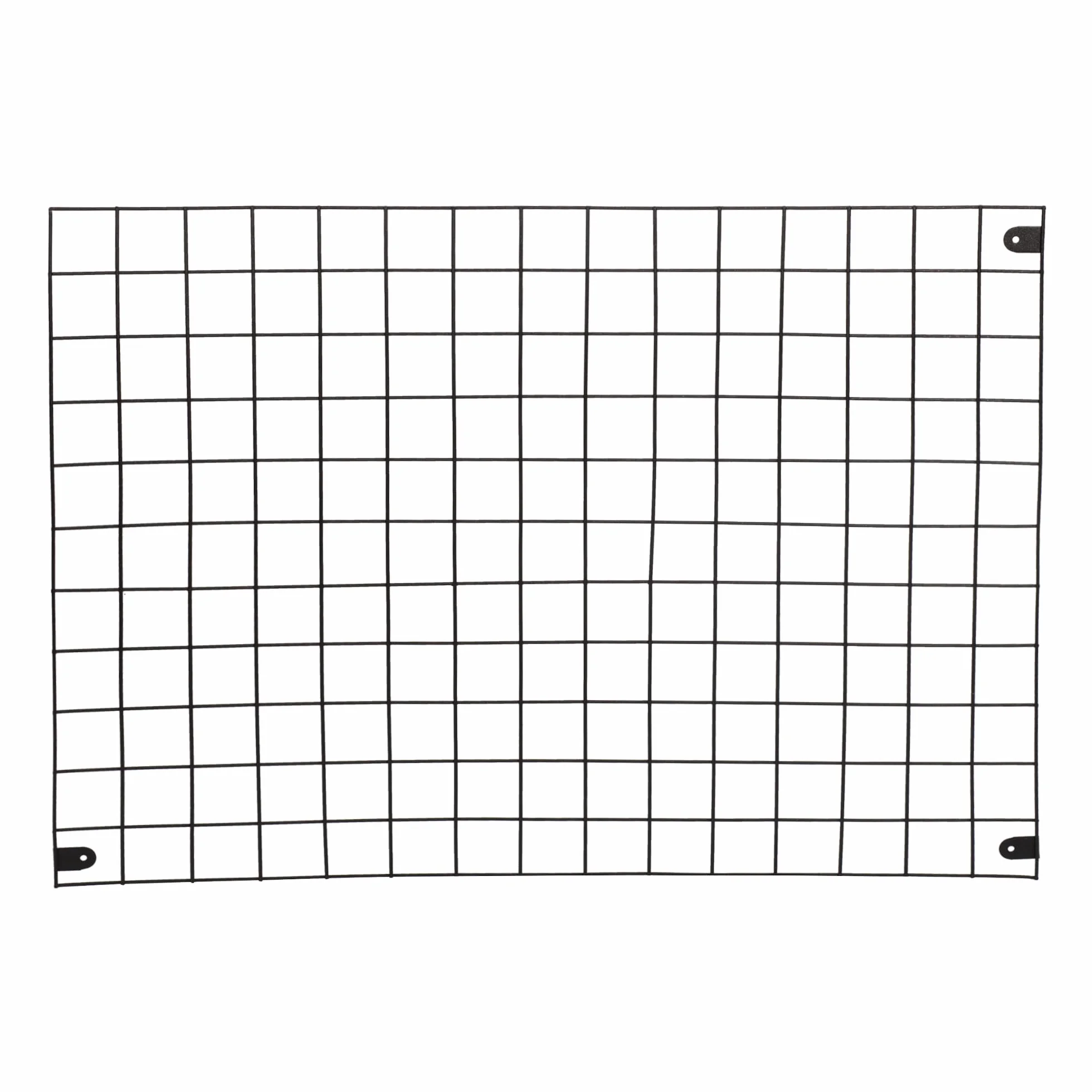 [en.casa] Panel de Rejilla para Notas Listas de Tareas Pared de Fotos Mural Tablero de Anuncios Multifuncional Metal 75 x 55 cm Negro