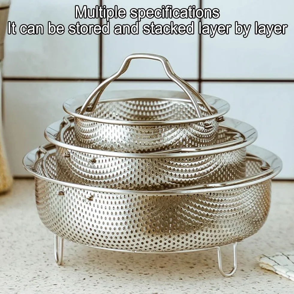 Cesta de vapor de acero inoxidable 304 para olla a presión, 14-24 cm XL