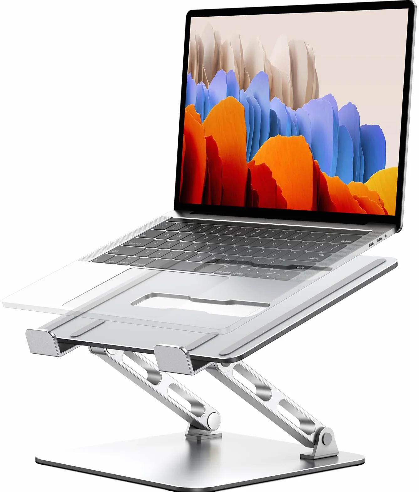 Babacom Soporte Portatil Mesa Refrigeración Laptop Stand Ergonómico Doble Varilla Ajustable Elevador 10-15.6" Portátiles