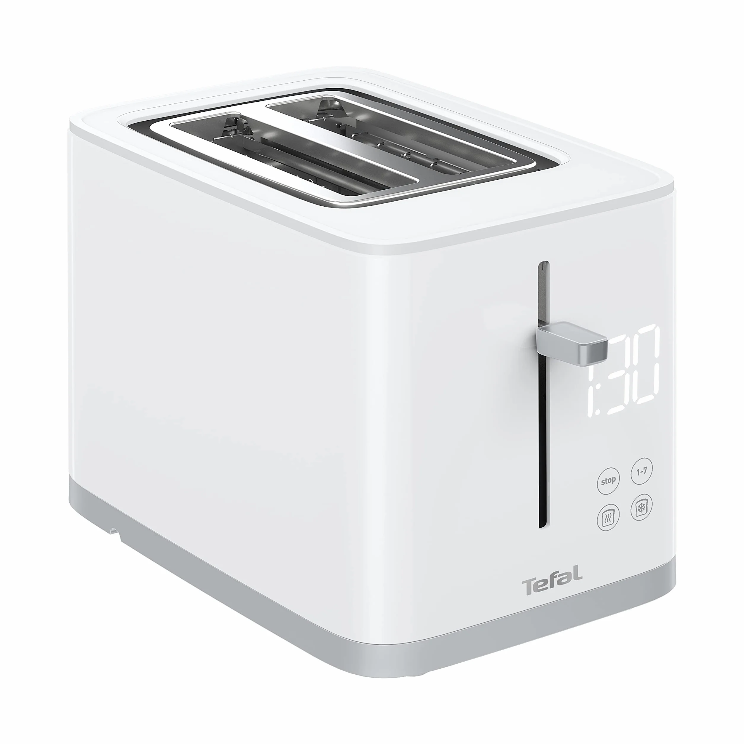 Tefal TT6931 Sense Tostadora | 7 niveles de bronceado | pantalla digital | cuenta atrás | calentamiento/descongelación | cajón de migas | botón de parada | blanco