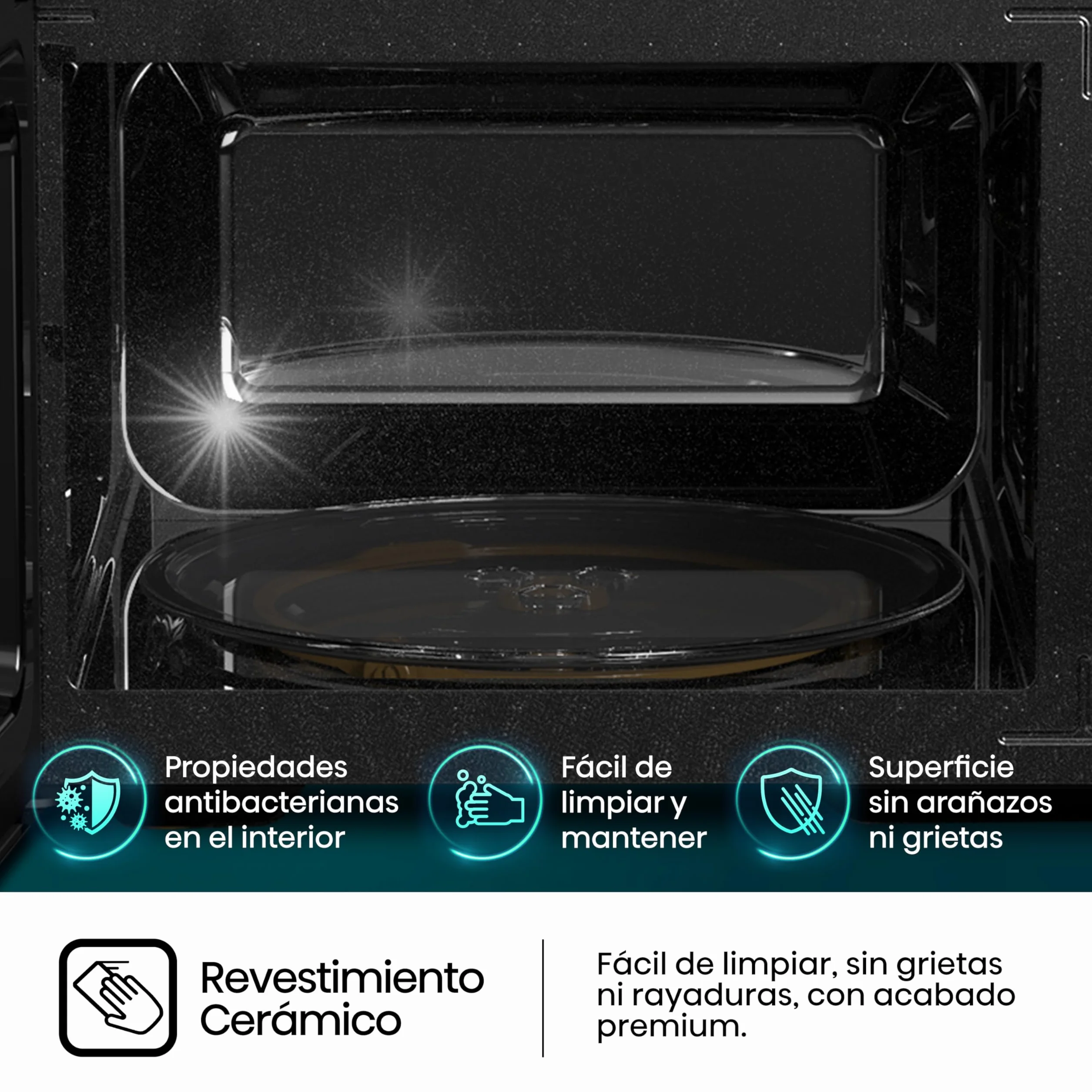 Hisense Microondas Digital con Grill 23L 800W Revestimiento Cerámico 10 Niveles de Potencia