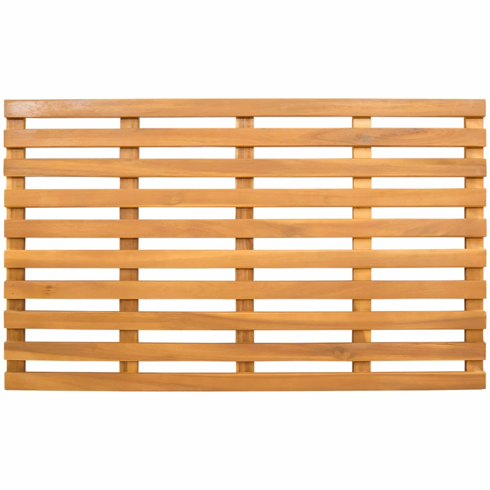 Alfombra de baño de madera marrón lisa, 80 x 48 x 2,5 cm, antideslizante, diseño ventilado, secado rápido y absorbente, versátil alfombrilla de baño para ducha y WC