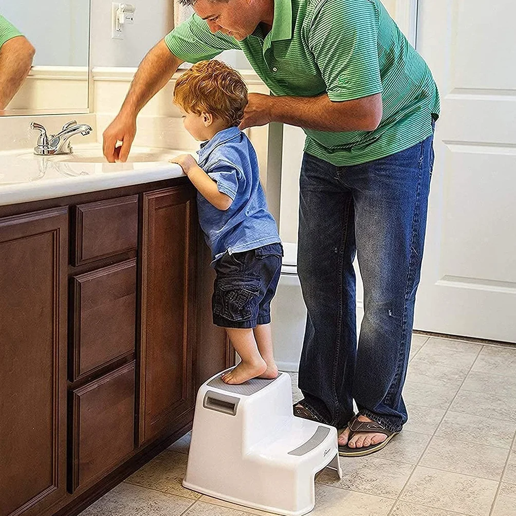 Taburete Escalonado portátil Taburete Escalonado de Doble Altura para niños | Taburete para niños pequeños para enseñar a IR al baño y Usarlo en el baño o la Cocina
