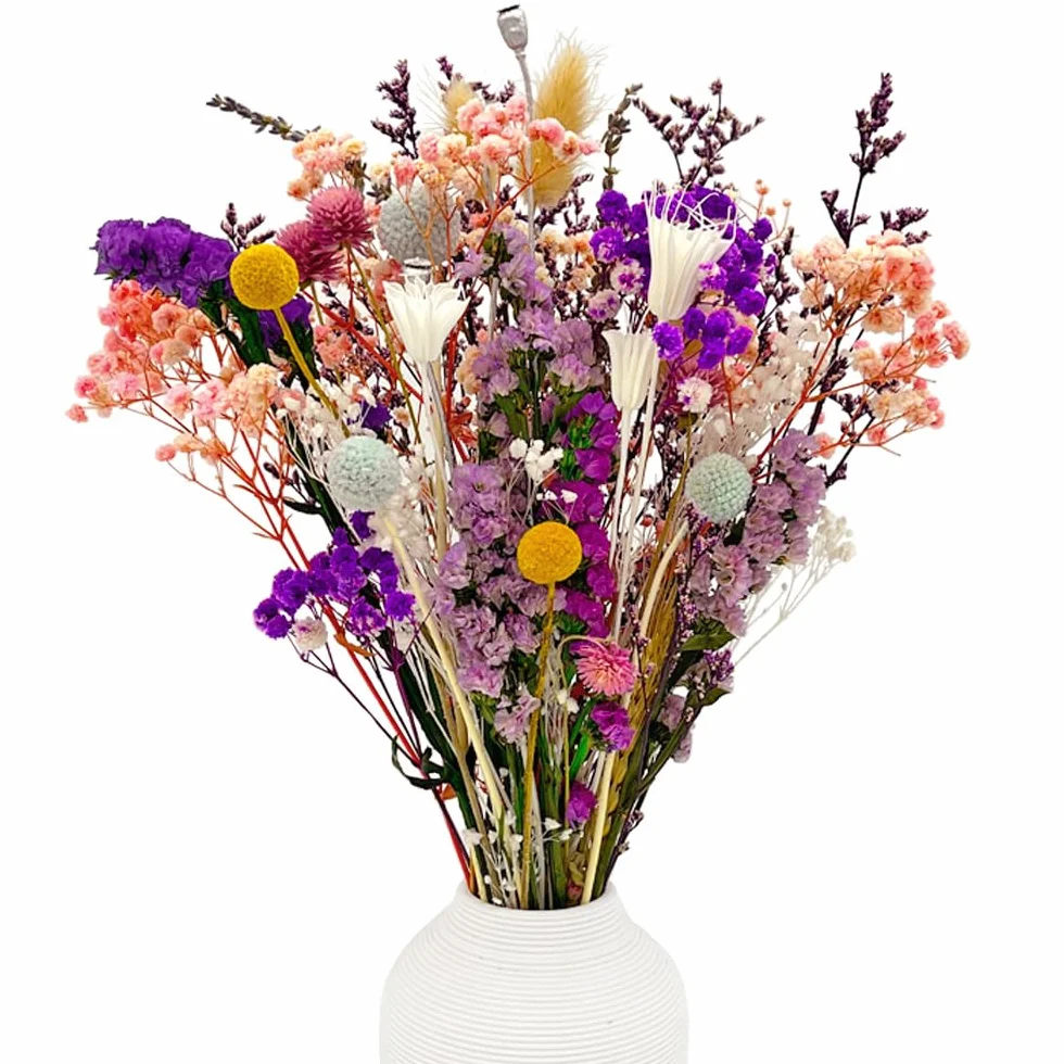 Ramo de Flores Secas Preservadas Naturales 39pcs 15 Tipos Decoracion DIY Arreglos Florales Boda Hogar