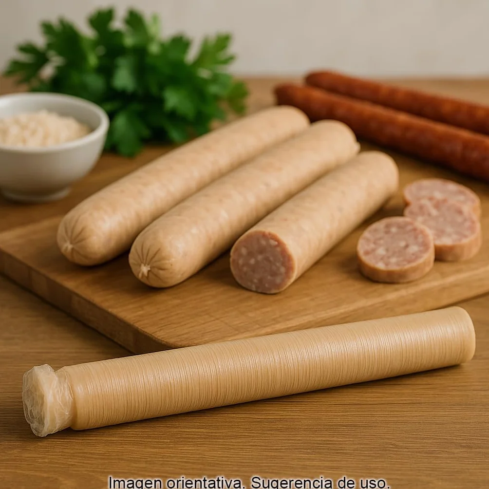 Tripa de colágeno comestible 26 mm 15 m para embutir salchichas y longaniza
