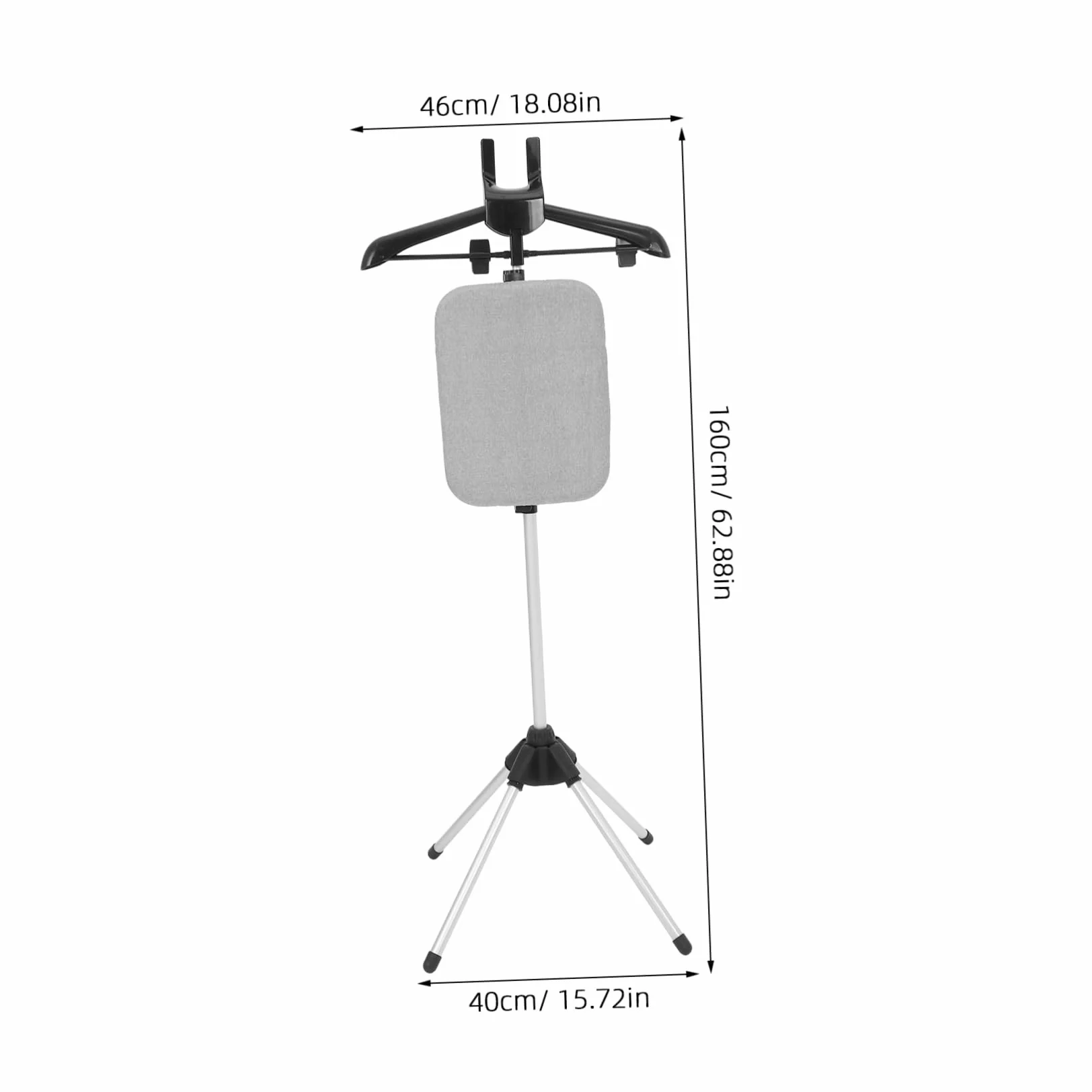 PRETYZOOM Soporte Plegable para Plancha de Vapor Tabla Integrada y Base de Cuatro Patas, Material de Aleación de Aluminio y Plástico para Ropa y Prendas, Fácil Almacenamiento y Altura