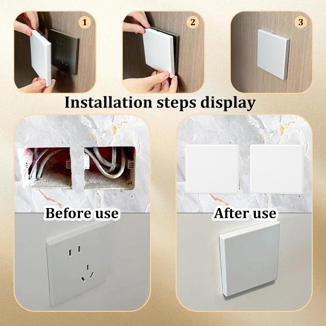 YAYNO 3 Cubiertas Decorativas para Orificios de Pared Autoadhesivas de Plástico
