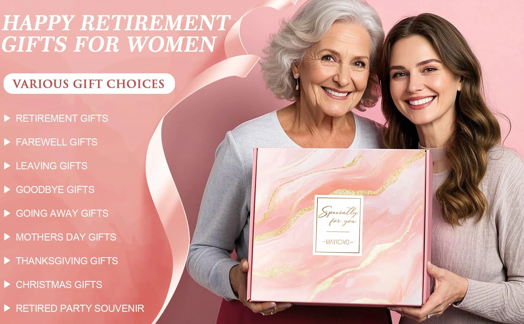 MAYICIVO Regalos de jubilación para mujeres 2025, los mejores regalos de jubilación para compañeros de trabajo, profesores, enfermeras, jefes, amigas, madres jubiladas