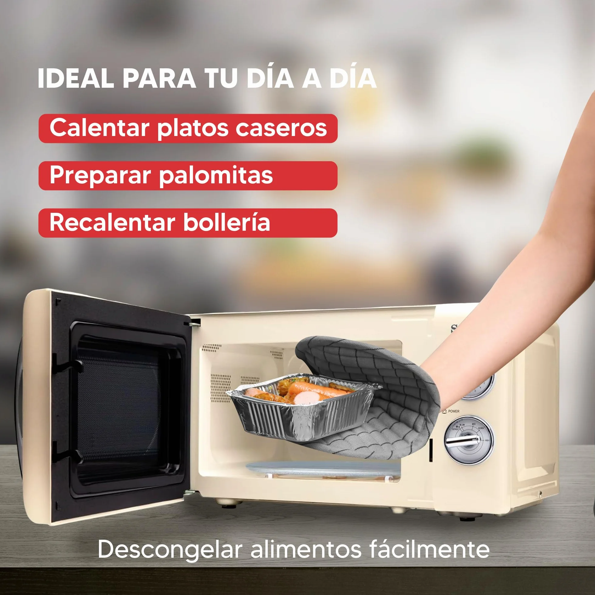 Sogo Microondas 20L 700W Vintage Beige 5 Potencias Descongelar Temporizador