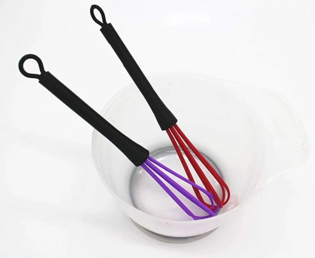 Batidor Varillas Cocina Mezclador Manual De Tinte For El Cabello, Mezclador De Crema, Mezclador De Tinte For El Cabello De Plástico, Mezcla, Agitación, Batidor Barillas Batir Batidor De Huevo(Bruin)