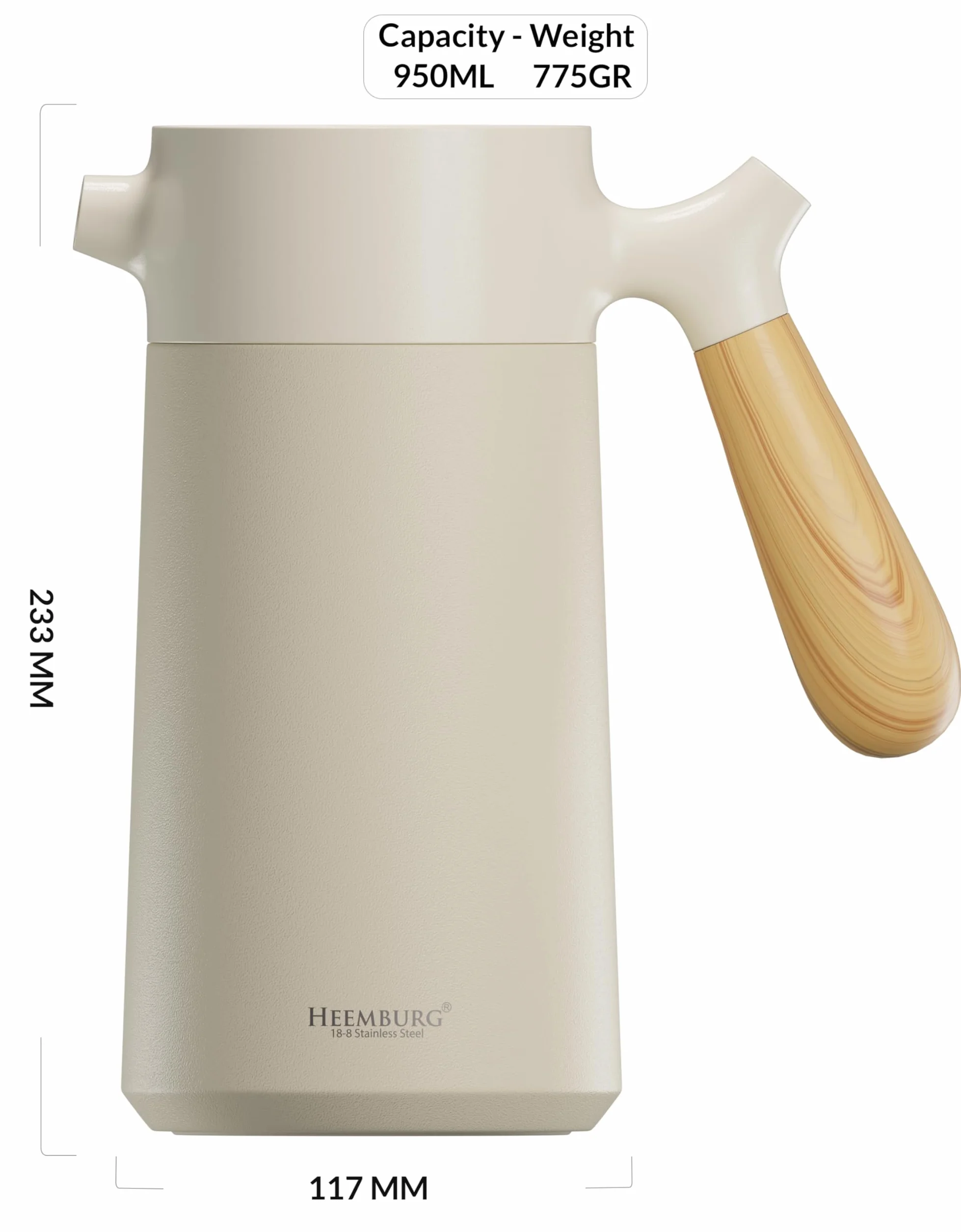 Heemburg French Coffee Press – Cafetera térmica de calidad de acero inoxidable | Prensa de café con aislamiento de doble pared para un café y té perfectos
