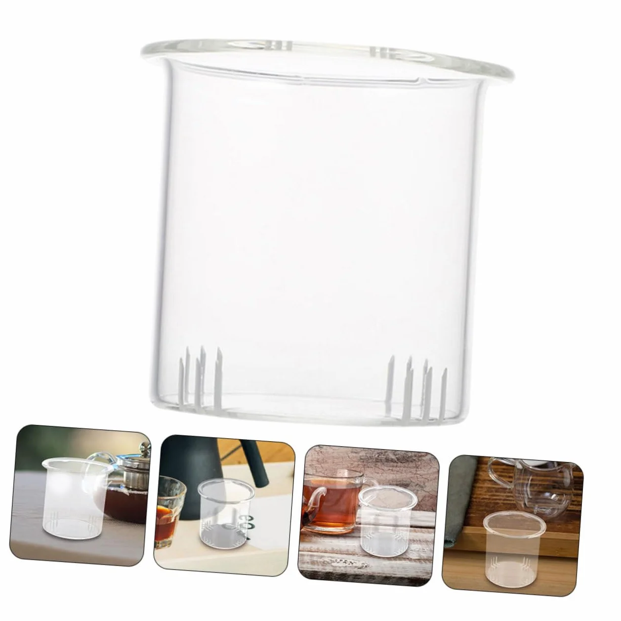 5 Piezas Filtro de de Vidrio Desmontable para Tetera de Filtro de Infusiones para Accesorio Práctico y de Limpiar