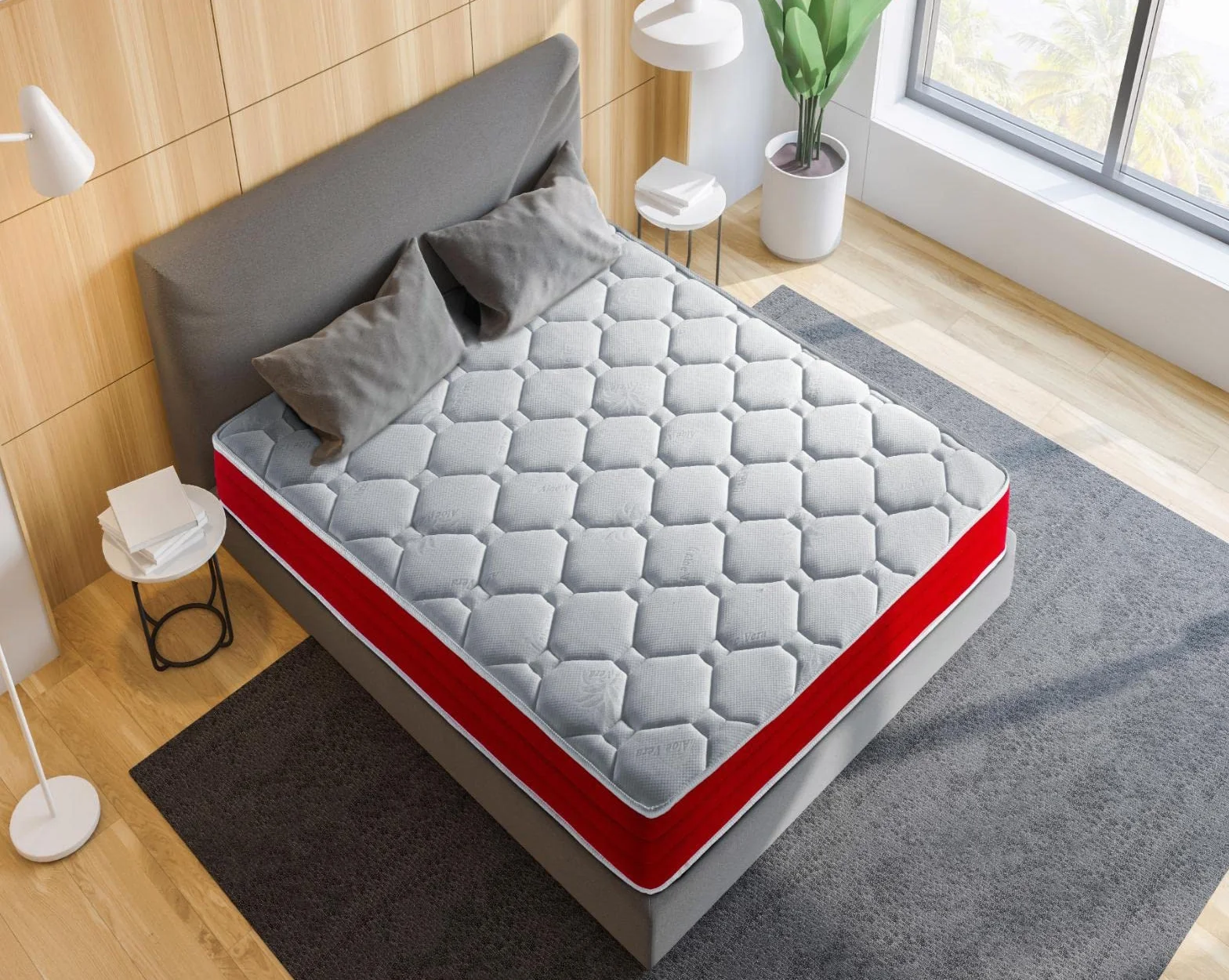elalmacendelcolchon - Colchón Viscoelástico, Modelo Rubi, 105 x 190 - Altura 21cm - Firme y Confortable