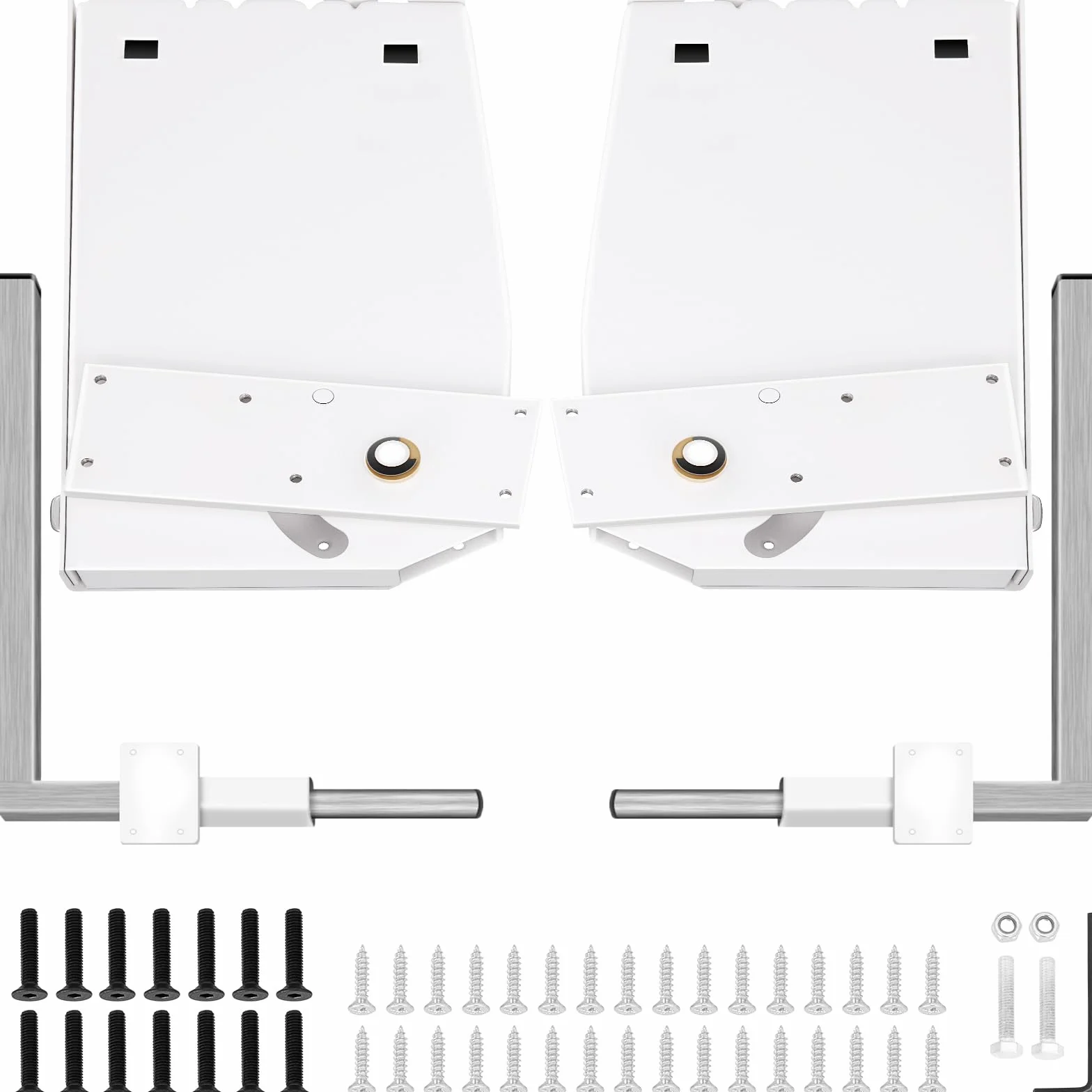 VEVOR Kit de mecanismo de montaje en pared con resorte, capacidad de carga de 450 kg, kit de bricolaje, soporte de cama para cama Murphy de 1,2 a 1,8 m de ancho, cama King vertical, blanco
