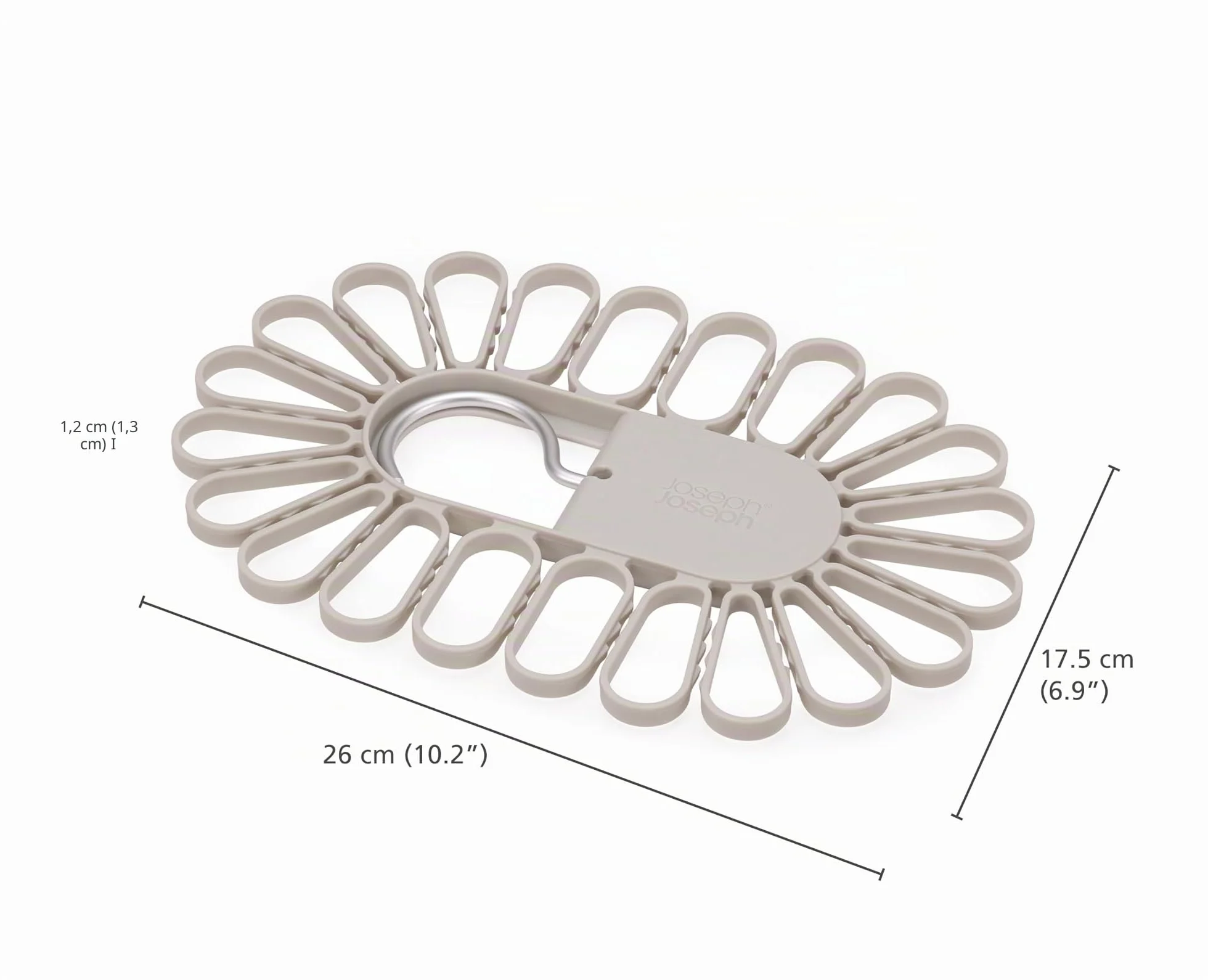Joseph Joseph Petal Tendedero con 22 Pinzas, Ideal para Calcetines y Ropa Interior, Ganchos de Aluminio, Plegable