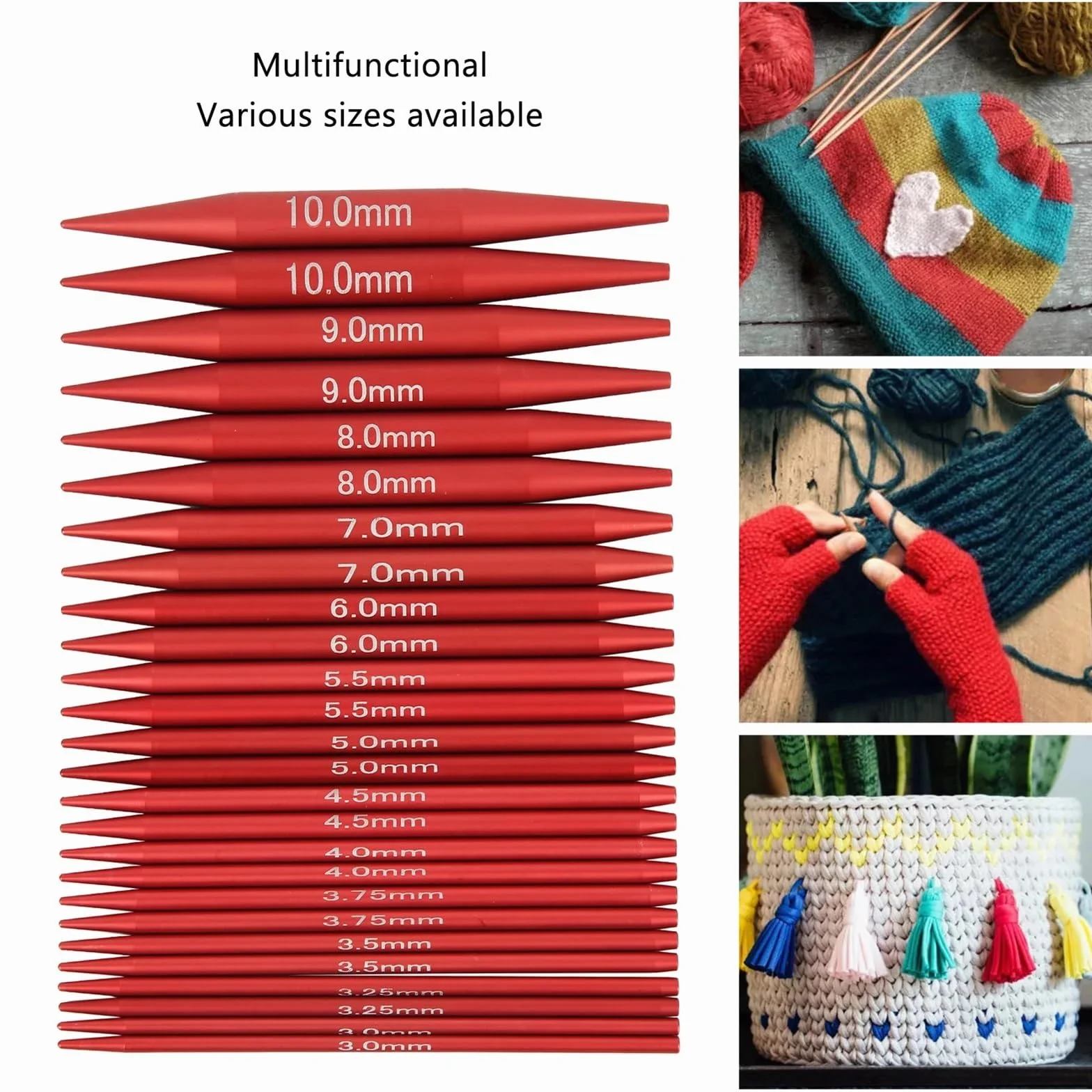 Agujas Tejer Juego de agujas tejer, varios tamaños, circulares intercambiables desmontables, Kit ganchillo