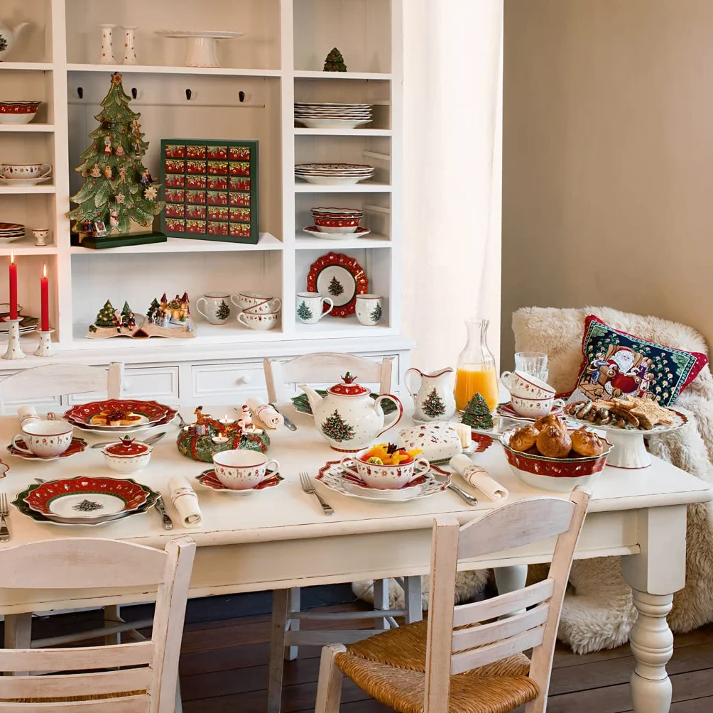 Villeroy & Boch 1485857281 Toy's Delight Breakfast for Two Servicio de desayuno para 2 personas, Porcelana Premium, Rojo, Juego de 6 piezas