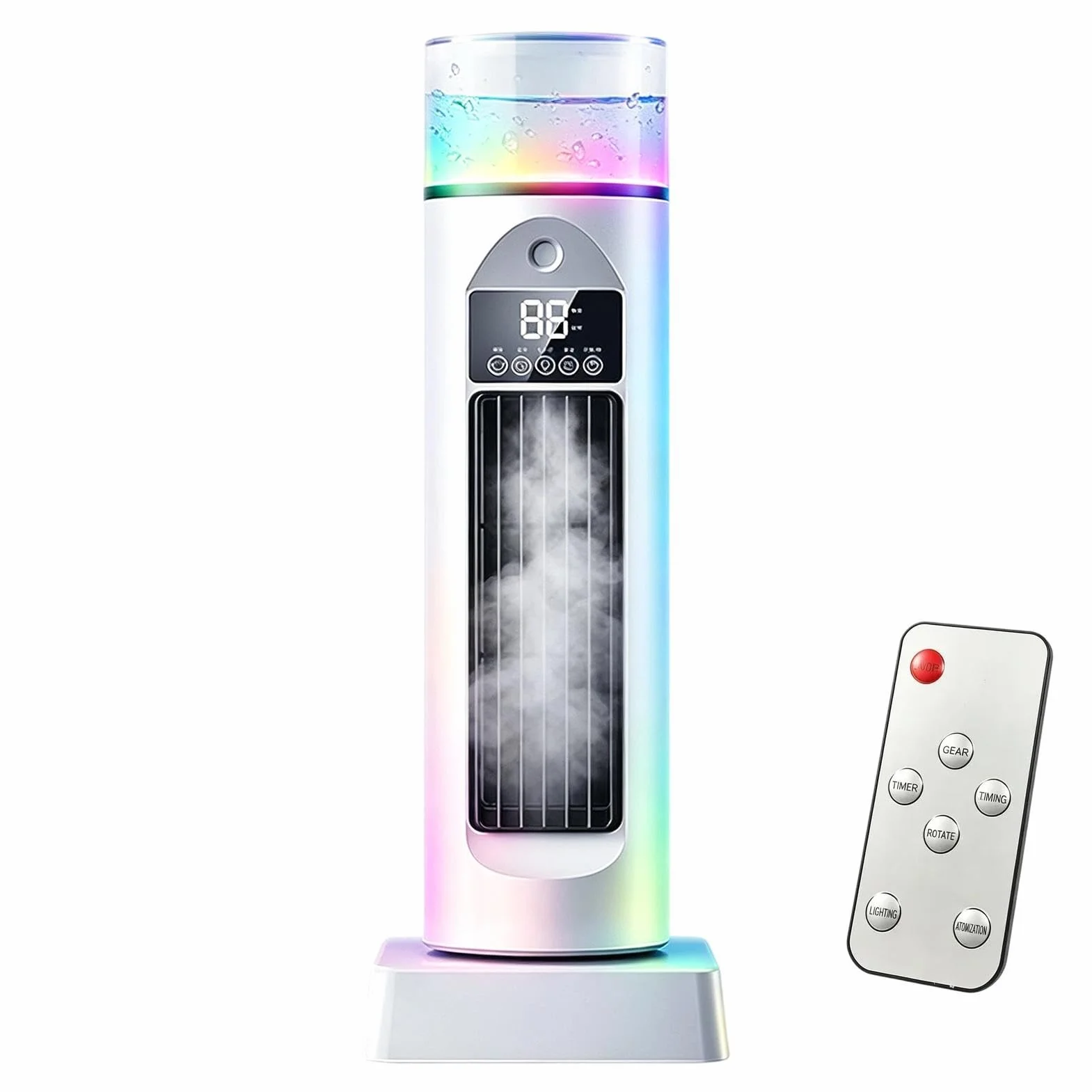 Ventilador Torre Herramienta Sin Aspas 6 Velocidades, Tanque De Agua | Ventilador Oscilante 110 Grados Que Expulsa Aire Frío Para Escritorio Interior Mujeres Y Hombres Hogar Oficina Cocina