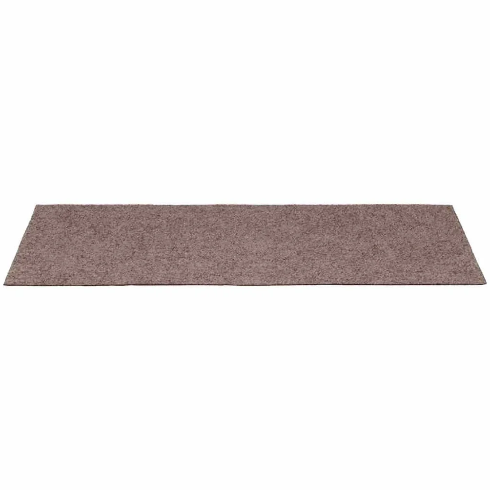 vidaXL Alfombrillas de Escalera 10 uds, Alfombra Antideslizante, Protector de Peldaño, Alfombrilla Adhesiva, Tela Punzonada Marrón 65x21x4 cm
