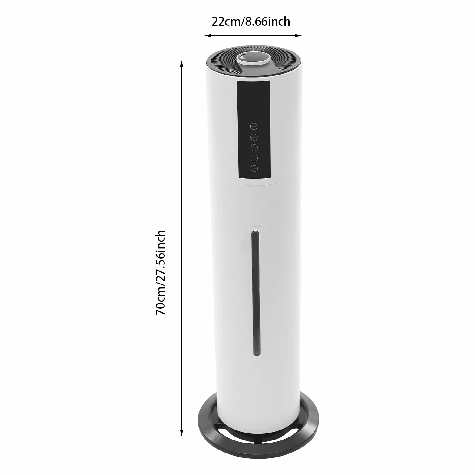 Humidificador grande para el dormitorio, humidificador de 28 W y 8 L con funciones de esterilización, volumen de niebla ajustable en 3 niveles con indicador LED, apagado automático, temporizador y