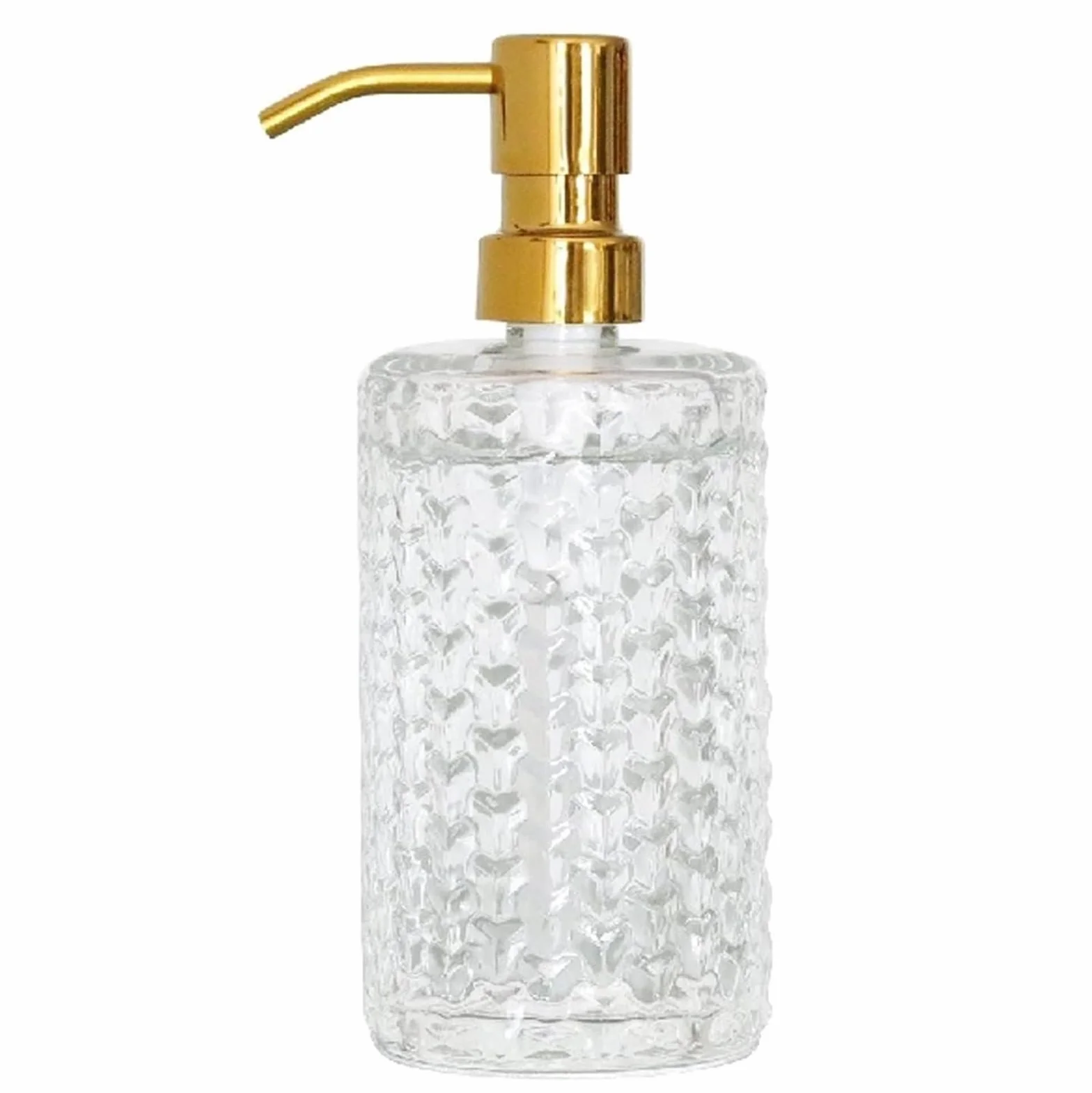 Dispensador de jabón transparente con bomba a prueba de óxido, etiquetas impermeables, recipiente de plástico compatible con recipiente de jabón de cocina y baño (C)