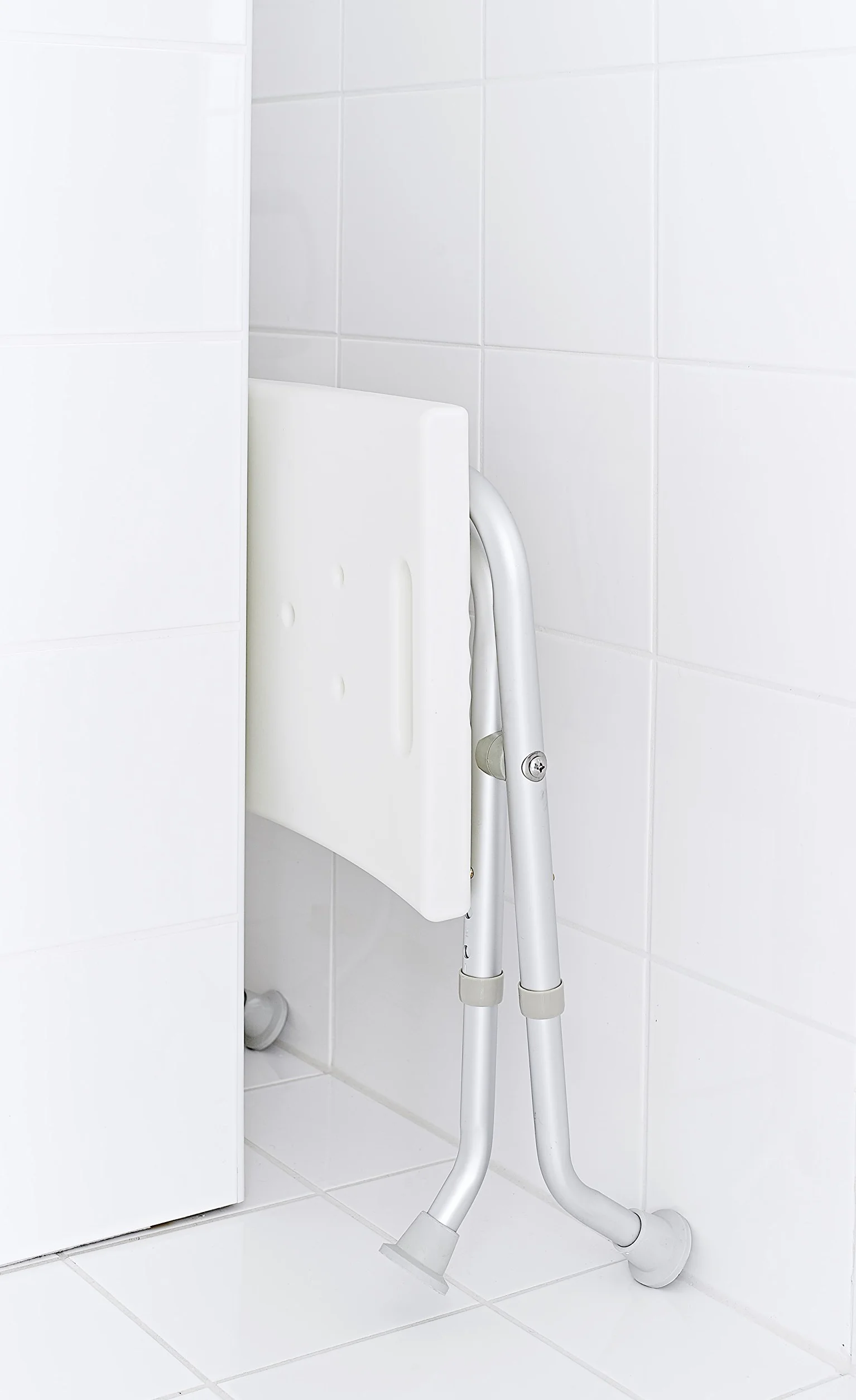 Ridder A0050301 - Taburete Plegable para el baño, Color Blanco