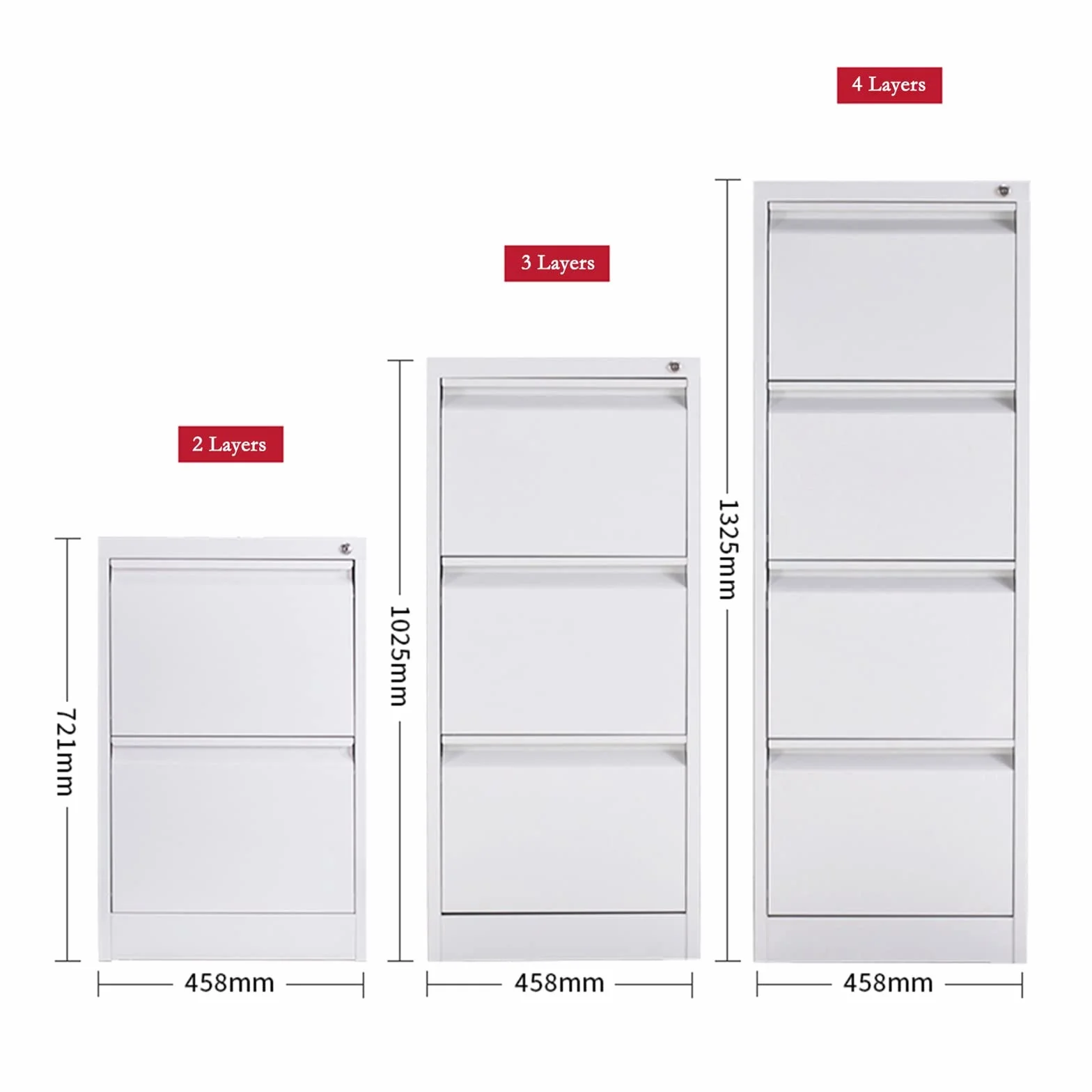 Elegante archivador de metal de 4 cajones, elegante solución de almacenamiento para archivos y suministros de oficina y hogar, diseño minimalista moderno y ahorra espacio
