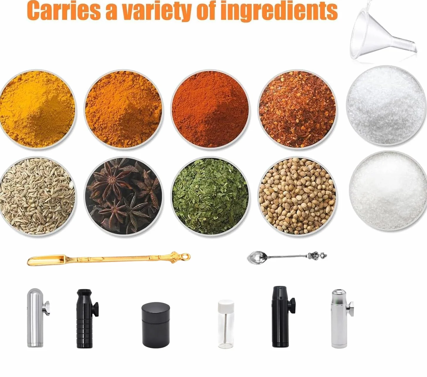 Juego de dispensador de especias de cocina con bolsa de almacenamiento, botella de especias portátil de cocina, botella de especias a prueba de fugas para viajes al aire libre y camping (rojo)