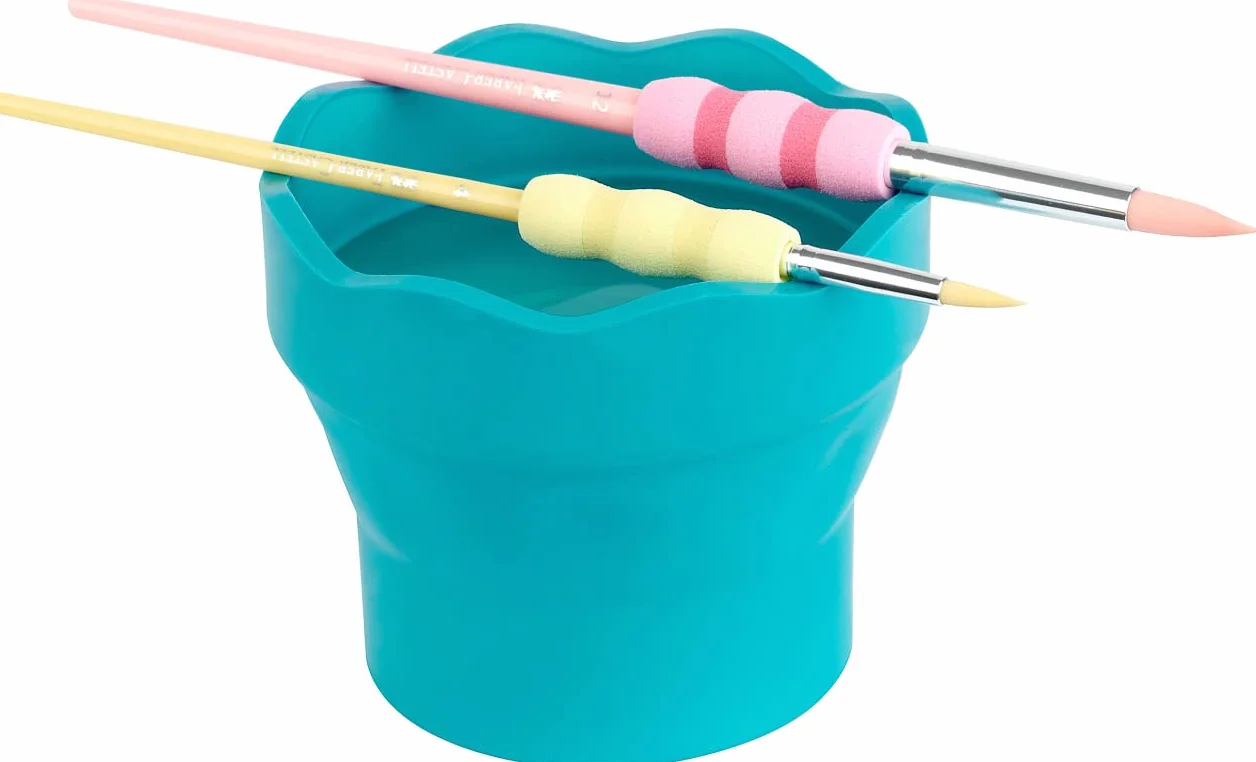 Faber-Castell 181580 Vaso de agua CLIC & GO turquesa 1 unidad