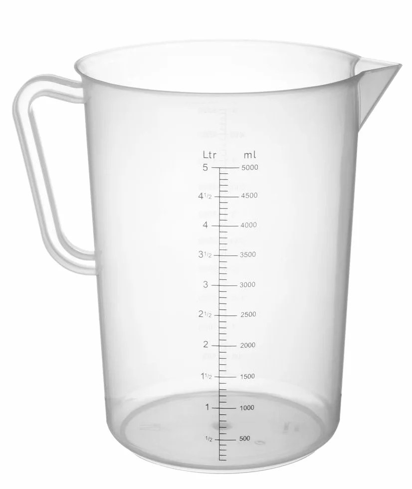 HENDI Jarra Medidora Polipropileno 5L Vaso Medidor Transparente Ø190x270mm