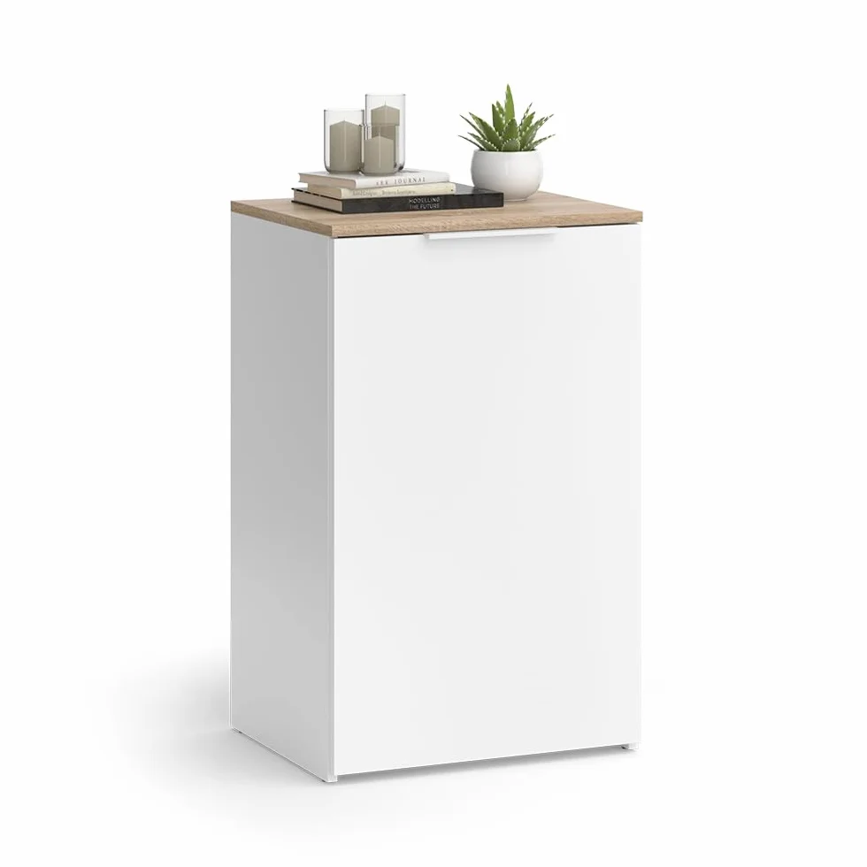 Vicco Aparador Wido, Blanco, 50 x 80 cm con Estante, para Almacenamiento y organización Que Ahorra Espacio