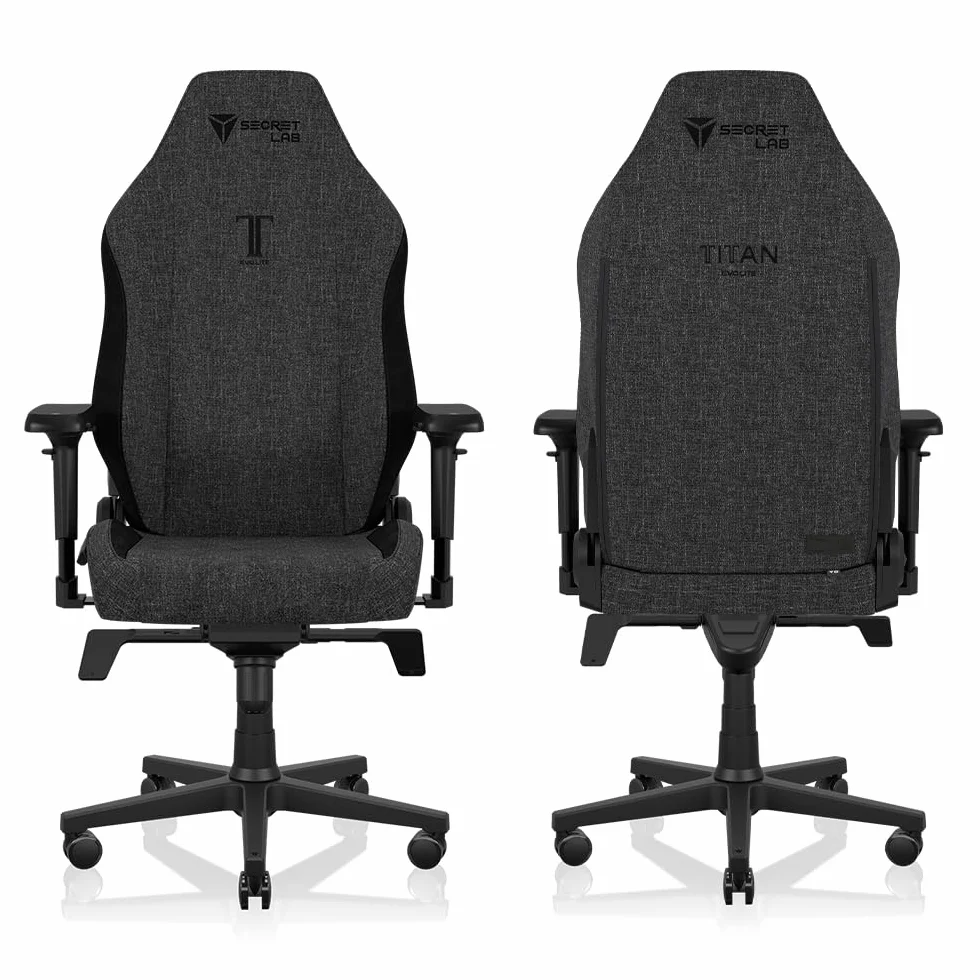 Secretlab Titan Evo Lite en BLACK3 Prime SoftWeave - Silla reclinable para computadora ergonómica y resistente con reposabrazos 4D y soporte lumbar, color negro