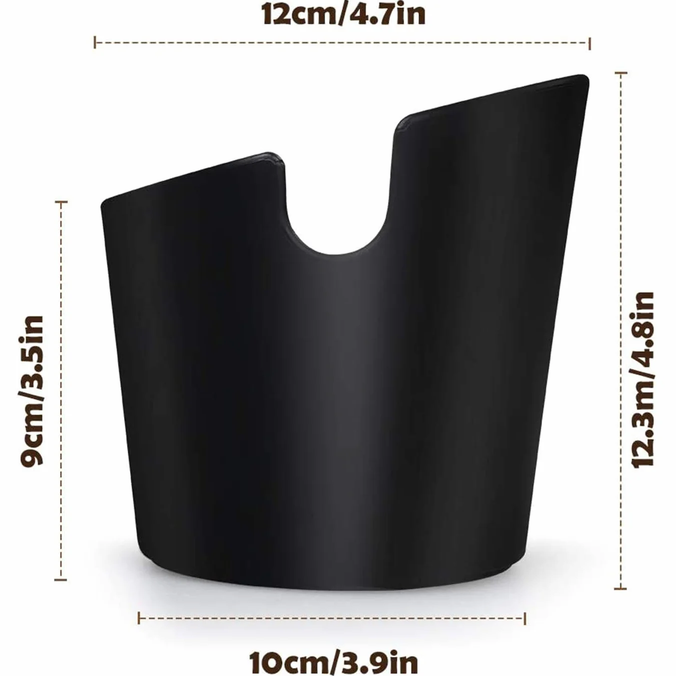 Ideal Swan Coffee Knock Box Posos Cafe Caja Barista Absorbente Golpes Barra Metal Extraíble Base Antideslizante Negro