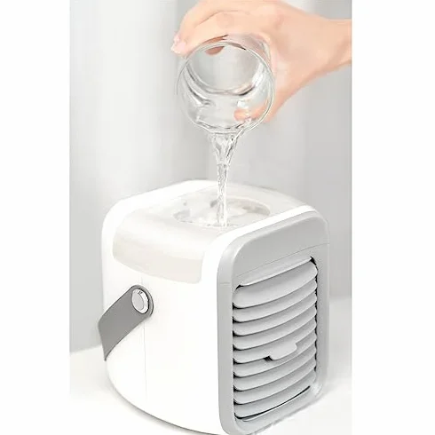 Aire Acondicionado portátil AC 2.0, Modelo 2023. El Enfriador de Aire Personal de Escritorio más novedoso, con 3 velocidades para Habitaciones y dormitorios.