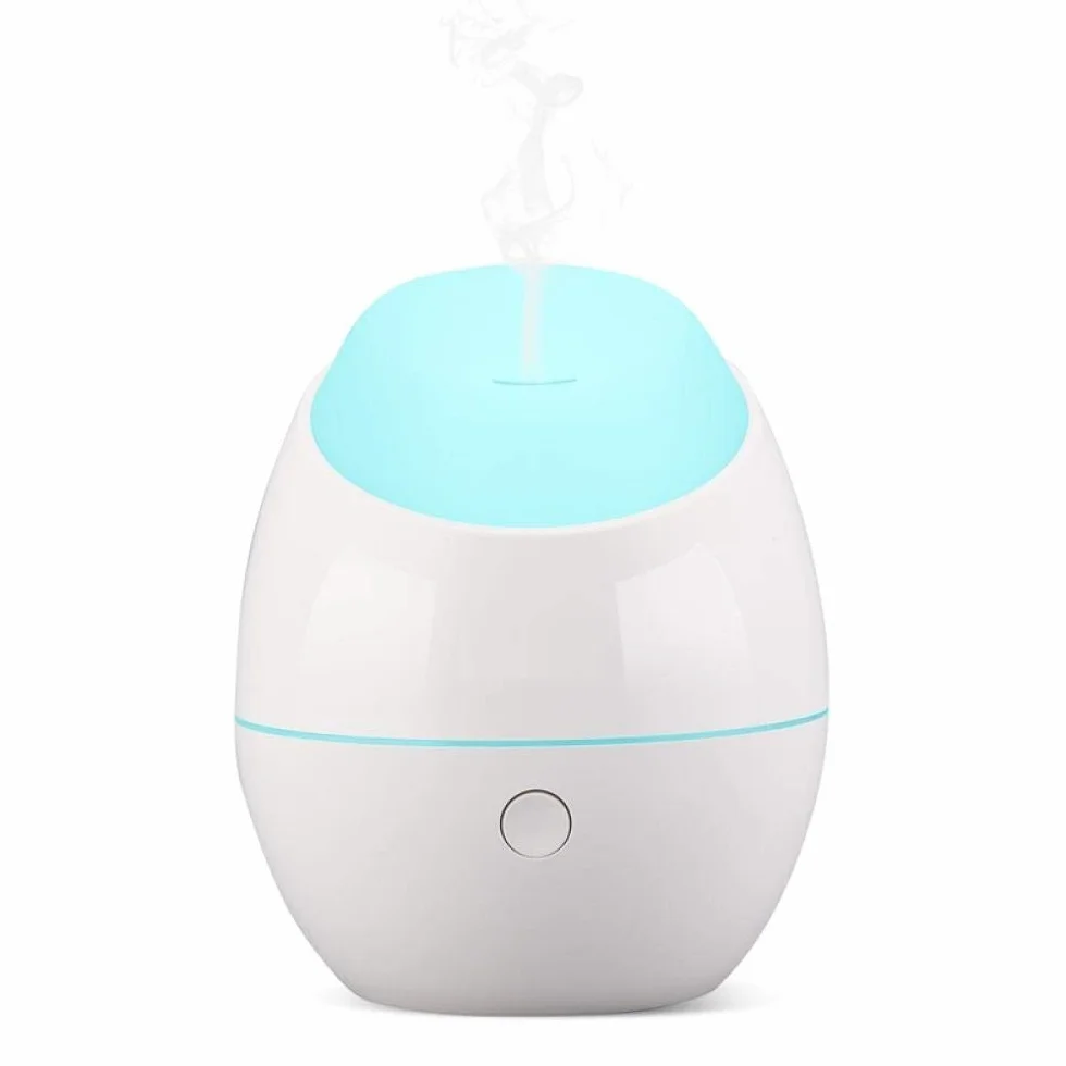 Humidificador humidificador de Aire USB difusor de Aceite Esencial aromaterapia portátil apaga automáticamente el humidificador de Niebla fría-humidificador Amarillo (Color : White)