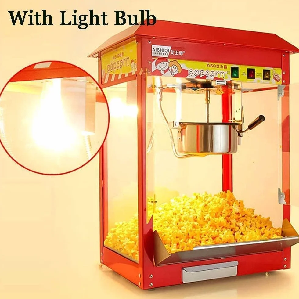 McbeAn Máquina Comercial De Palomitas De Maíz, Estilo Teatro, Control De 3 Interruptores, Marco De Acero De Vidrio Templado, Máquina Eléctrica De Palomitas De Maíz, para Fiesta De Navidad, Teatro