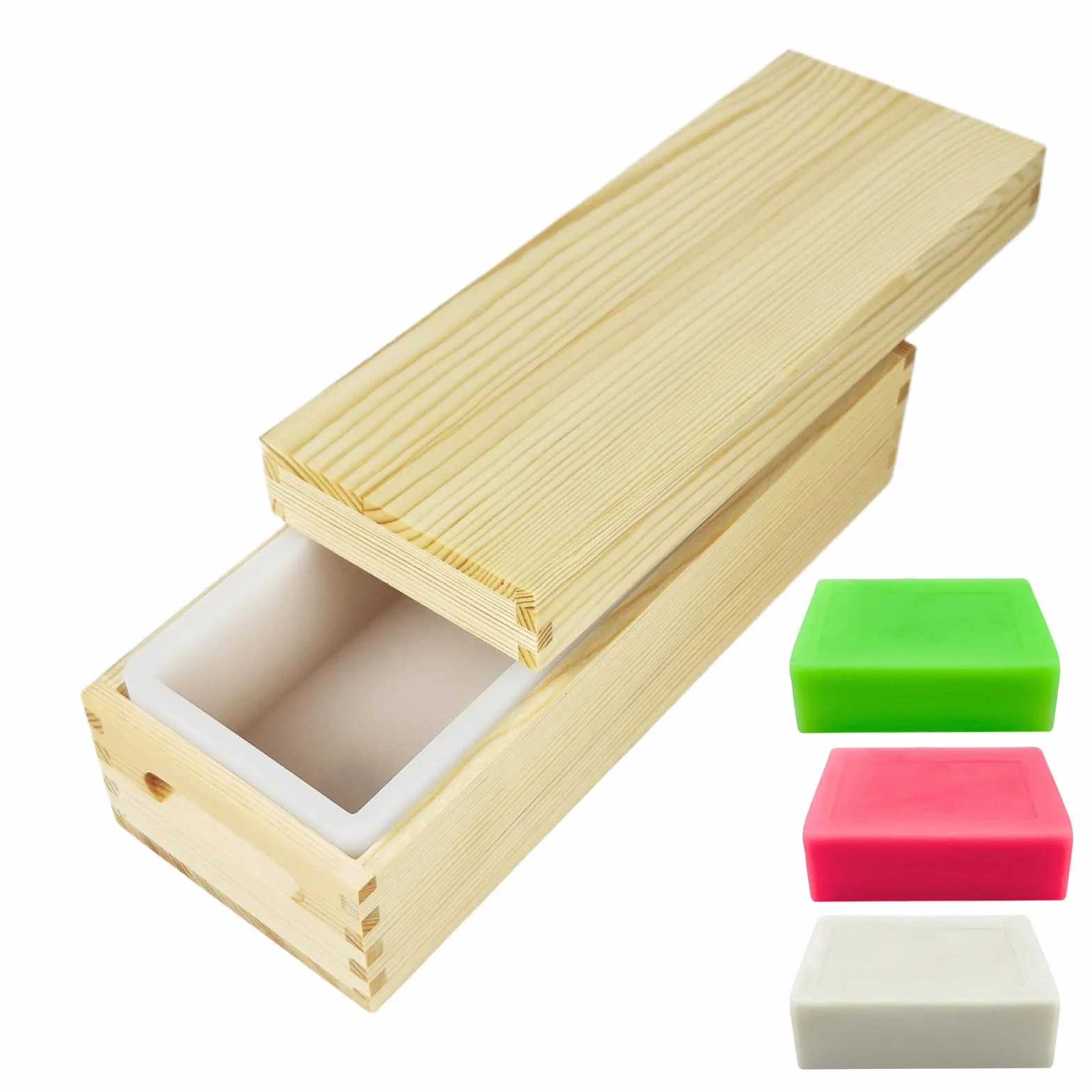 Moldes De Silicona Para Jabón 1300 ml Antiadherentes y Fáciles de Desmoldar | Molde de Pan con Tapa para Jabón San Valentín, Día Madre, Navidad, Acción De Gracias, D