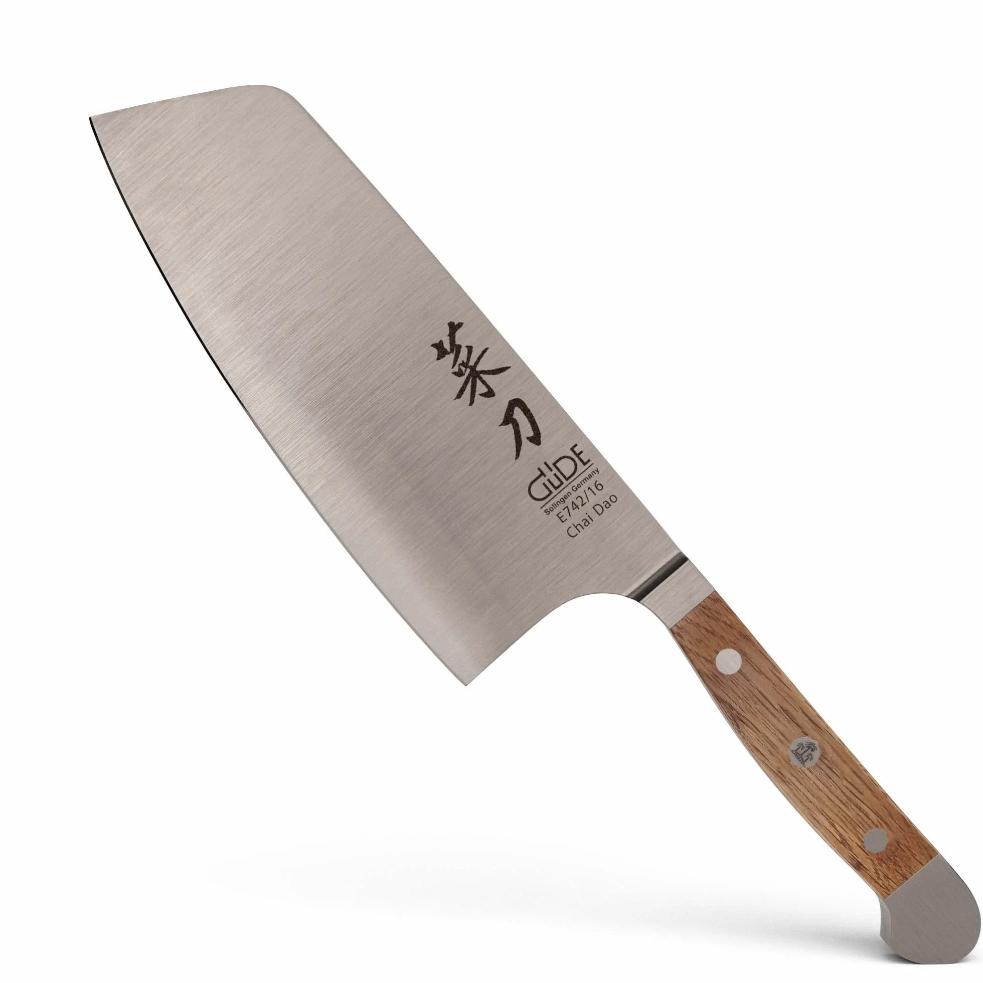 Güde E742/16 - Chai dao Cuchillo Cocinero Chino Alpha Roble 16 cm Madera de cubas de Roble (h.nr.)