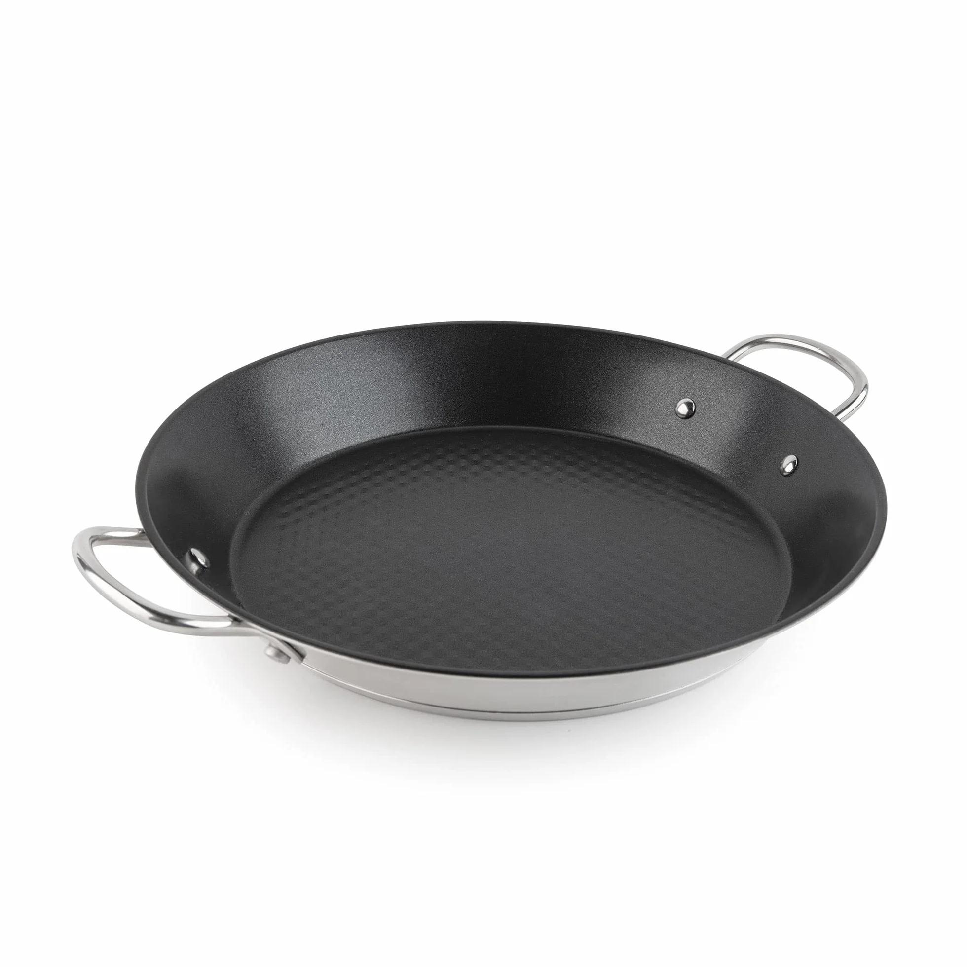 Jata HPAE2132 - Paellera Inducción de Acero Inoxidable, Apta para Todas las Cocinas, también Inducción, Apta para Horno, Recubrimiento Antiadherente, Fácil limpieza, Diámetro de 32 cm