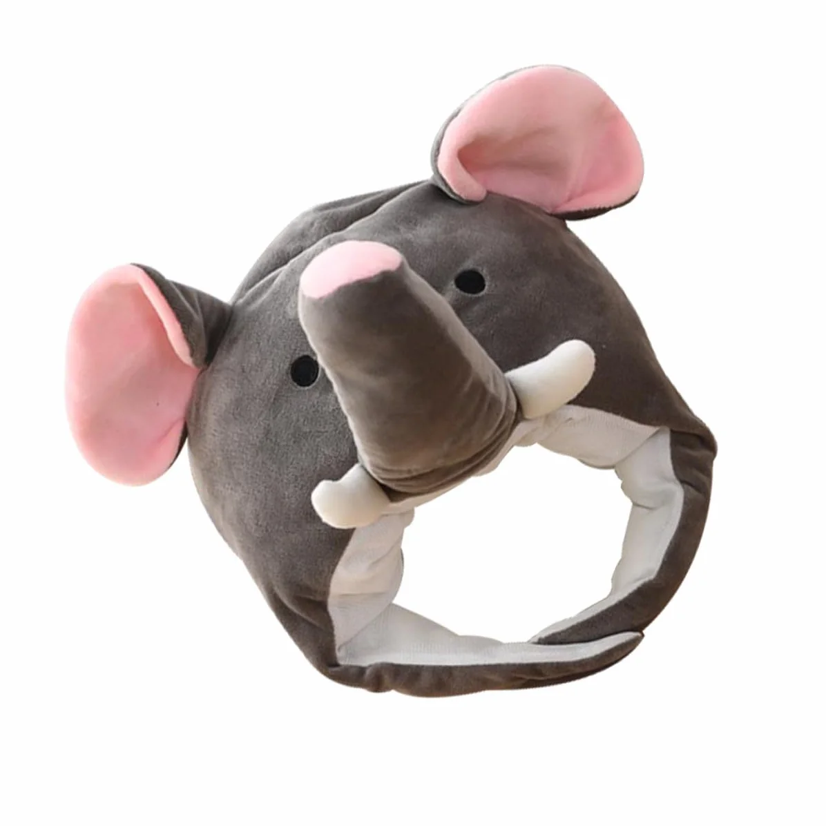Sombrero para Fiesta Diseño de Elefante en Felpa y Algodón Pp, Práctico y Decorativo para Carnaval y Actuaciones de Baile