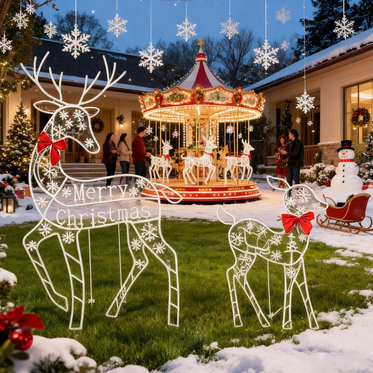 Navideños para Exterior Decoración Navideña Porche | Decoraciones Festivas De Jardín Para Propietarios Vecindario Porche Patio Entrada Y Actividad Familiar