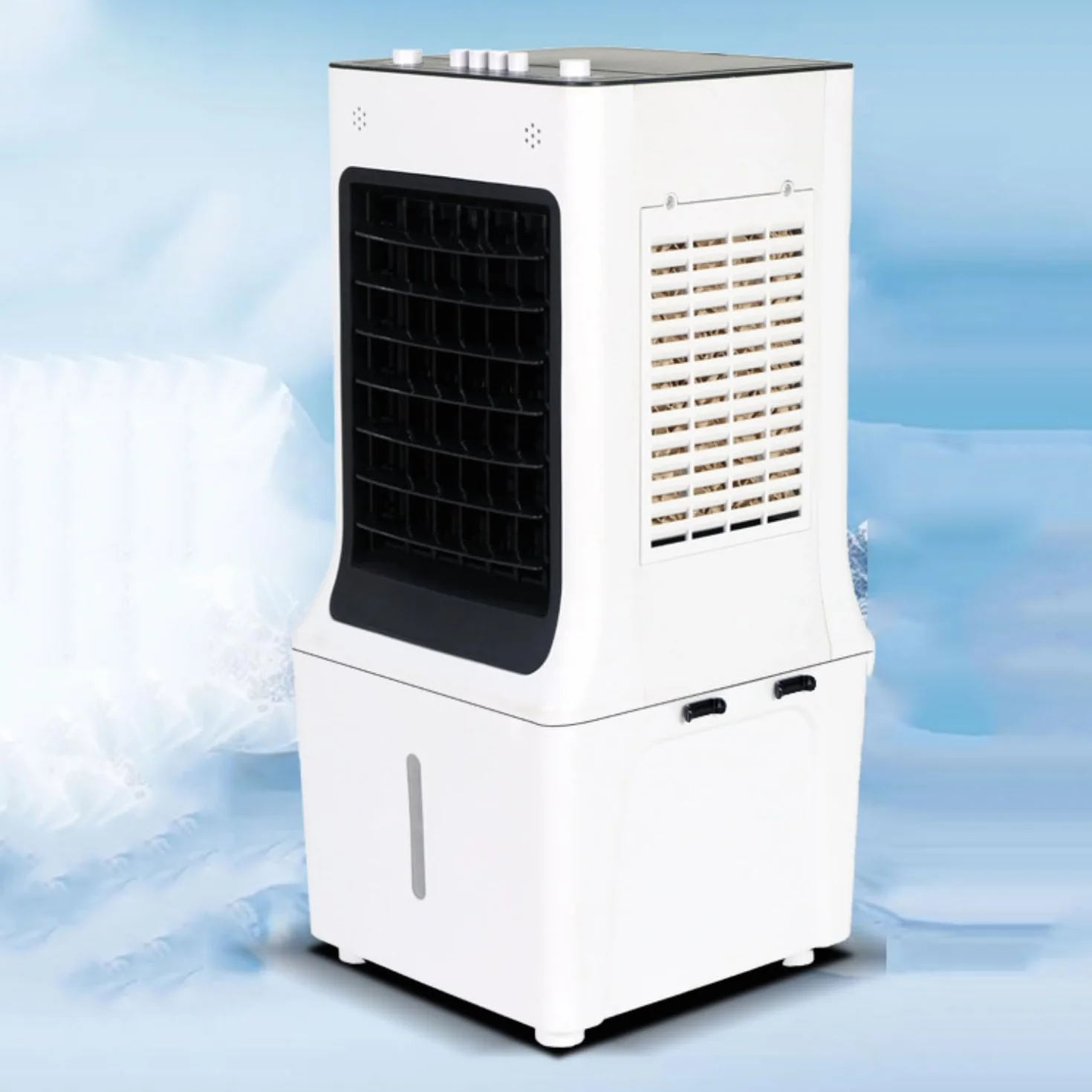 Aire acondicionado evaporativo portátil, tanque de 12 litros, enfriador silencioso con giro de 60°, humidificador y ventilador para dormitorio u oficina, eficiencia energética para alivio de verano