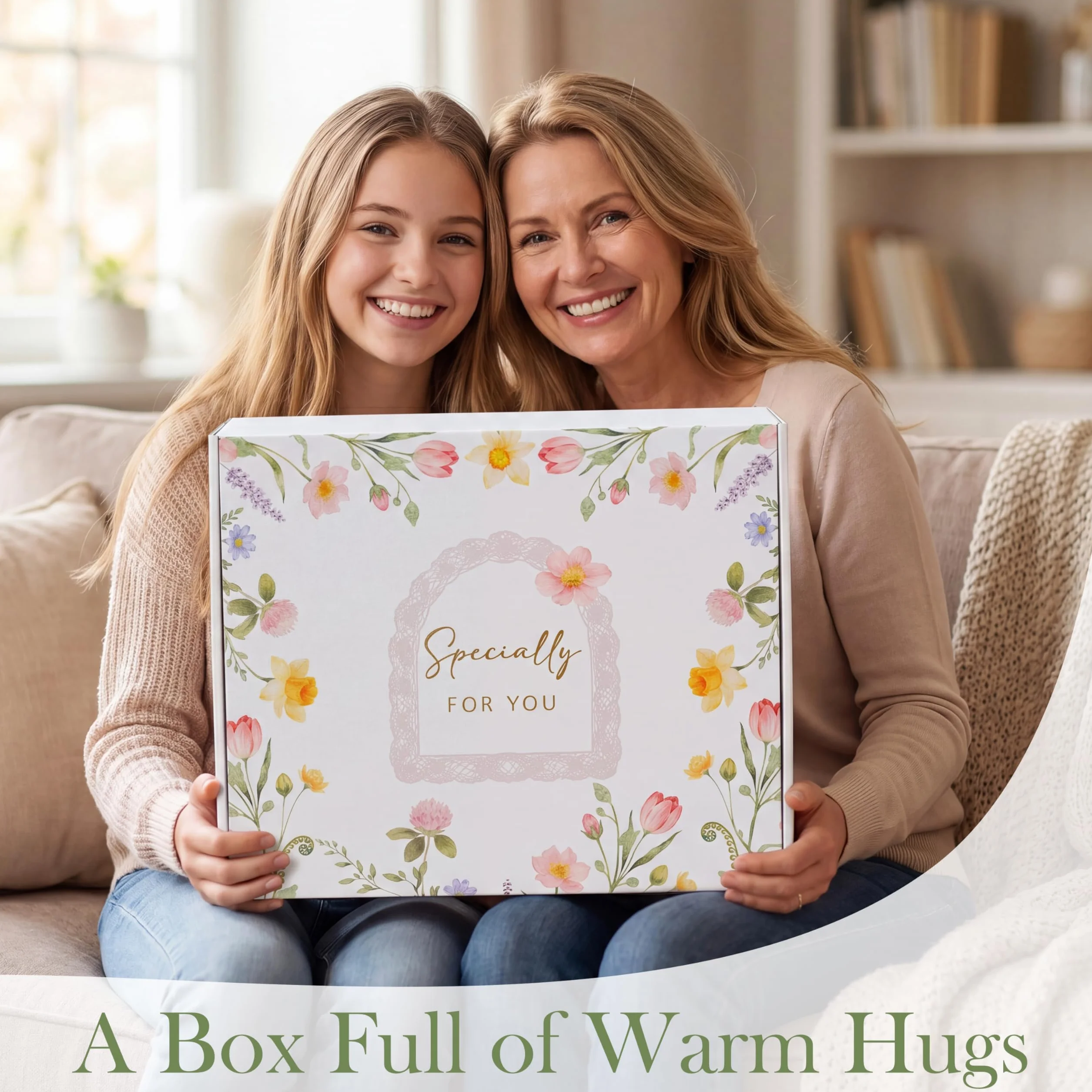 Regalos de cumpleaños para mujeres, paquete de cuidado personal Get Well Soon, canastas de regalo de color marfil, juego de regalo de condolencias, regalos únicos de Navidad para mujeres, mamá, su