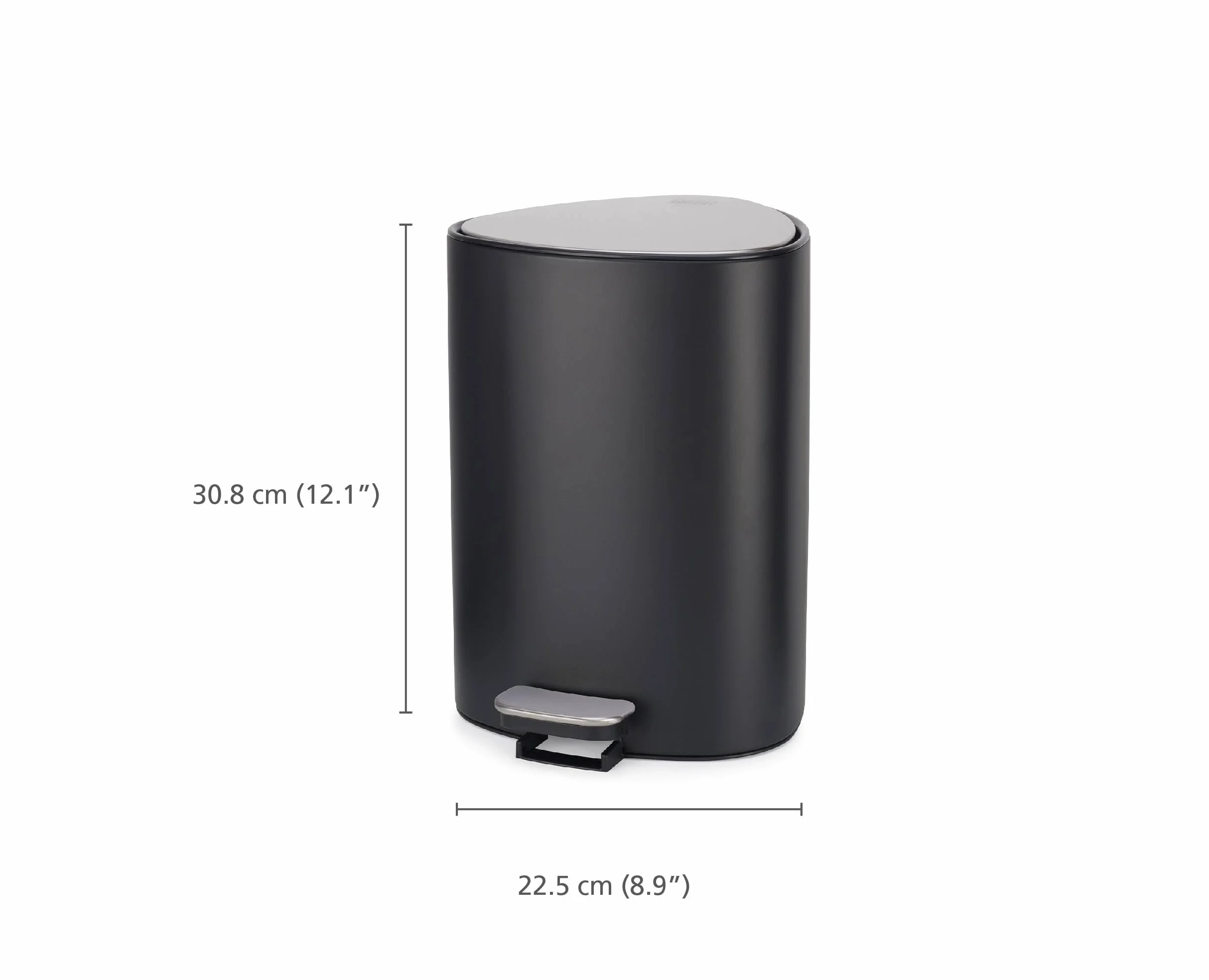 Joseph Joseph EasyStore Luxe Cubo de Basura Pequeno 5 litros Negro Mate